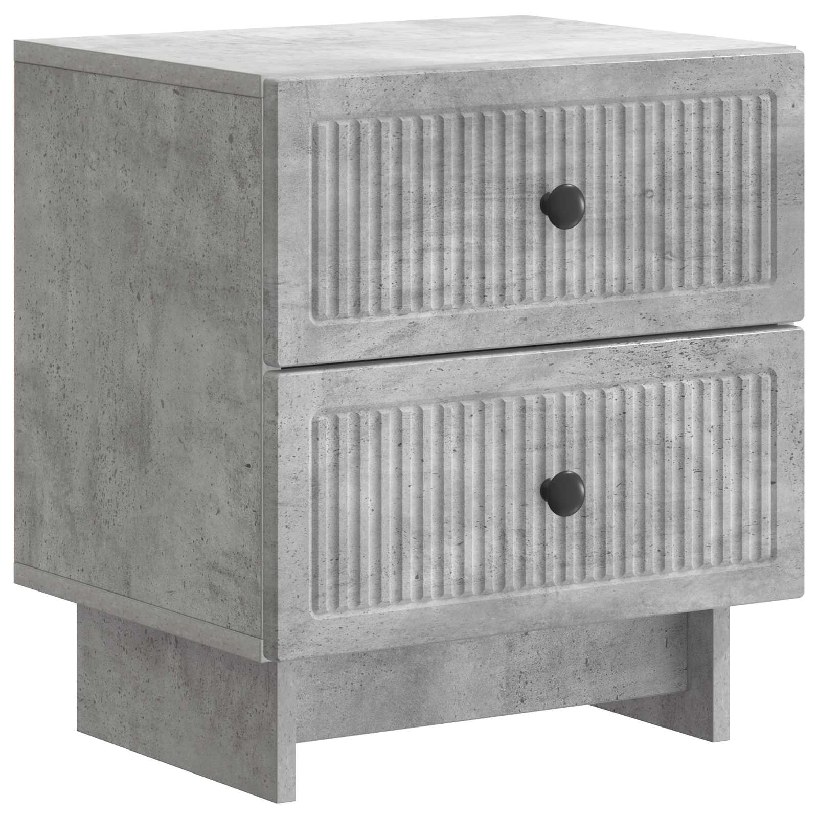Cabinet de chevet 2 pcs Gris béton 43 x 34,5 x 47,5 cm - XIOS