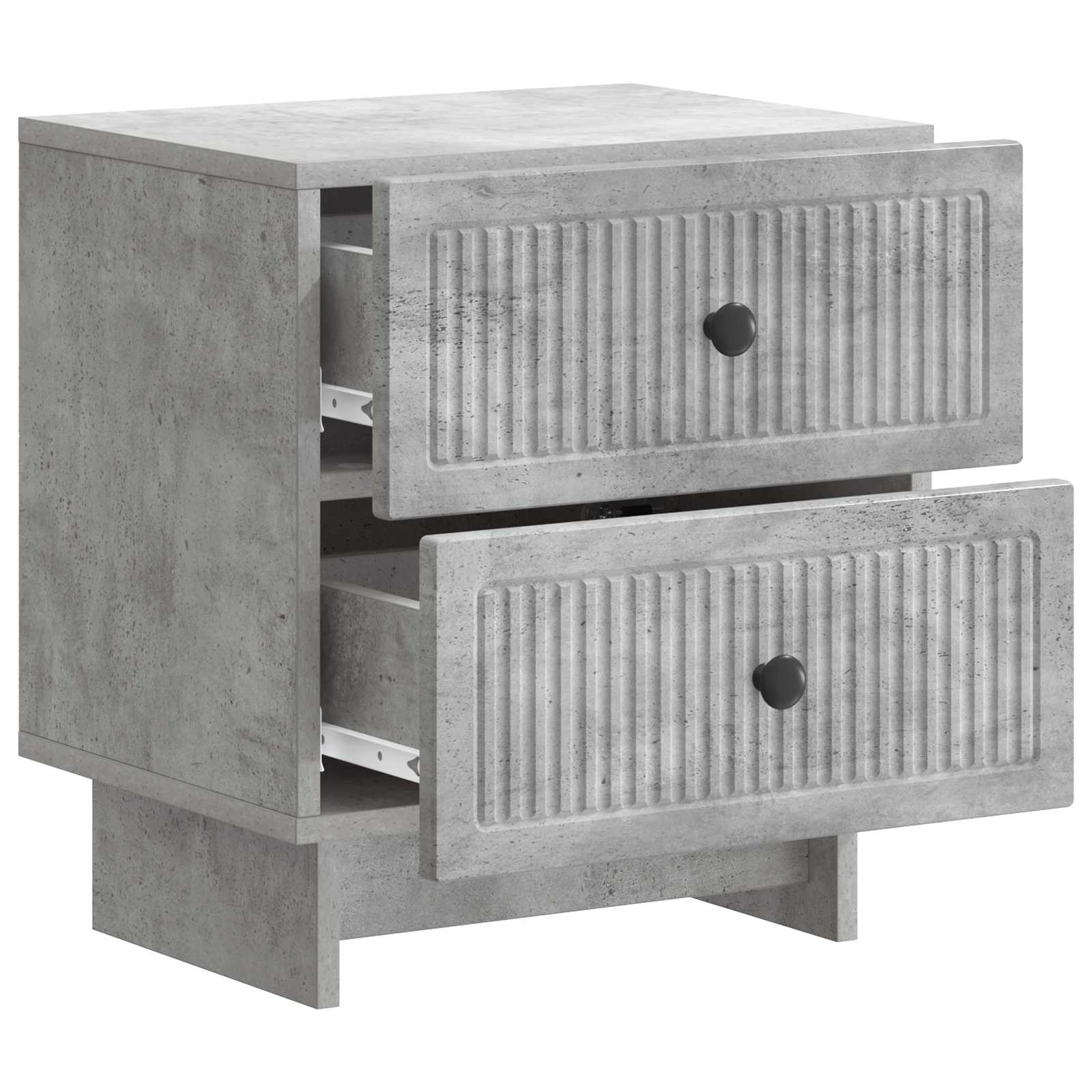 Cabinet de chevet 2 pcs Gris béton 43 x 34,5 x 47,5 cm - XIOS