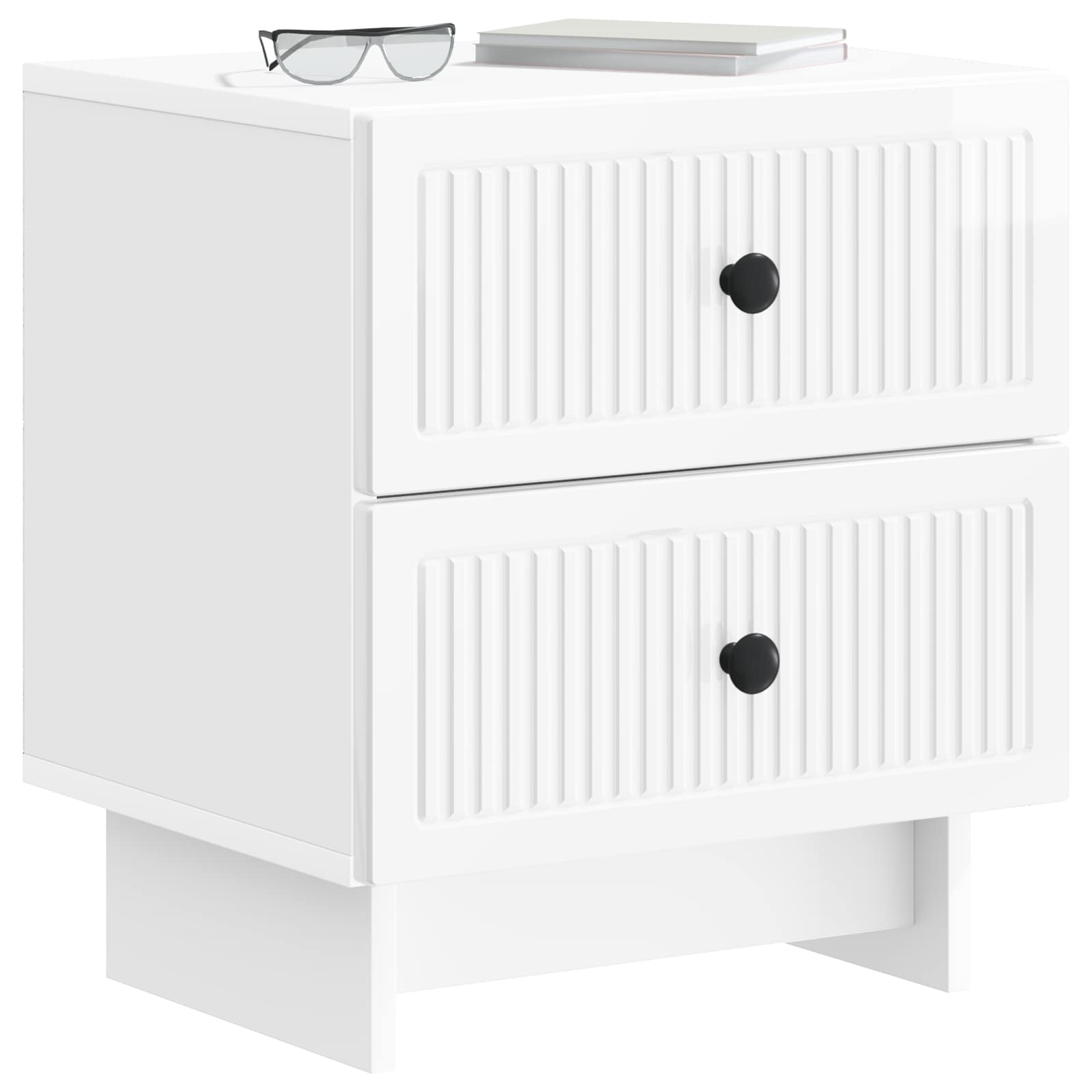 Cabinet de chevet Blanc brillant 43 x 34,5 x 47,5 cm - XIOS