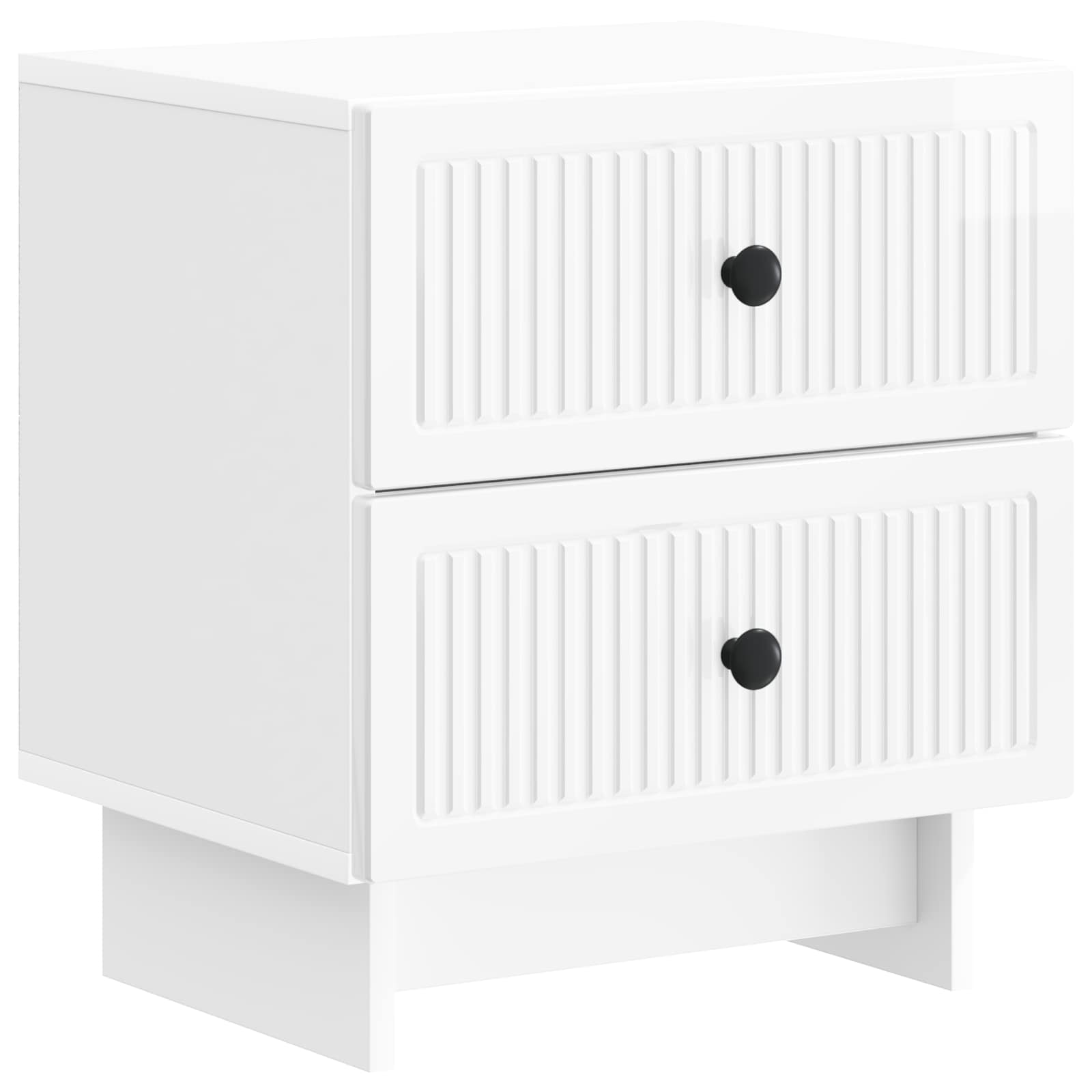 Cabinet de chevet 2 pcs Blanc brillant 43 x 34,5 x 47,5 cm - XIOS