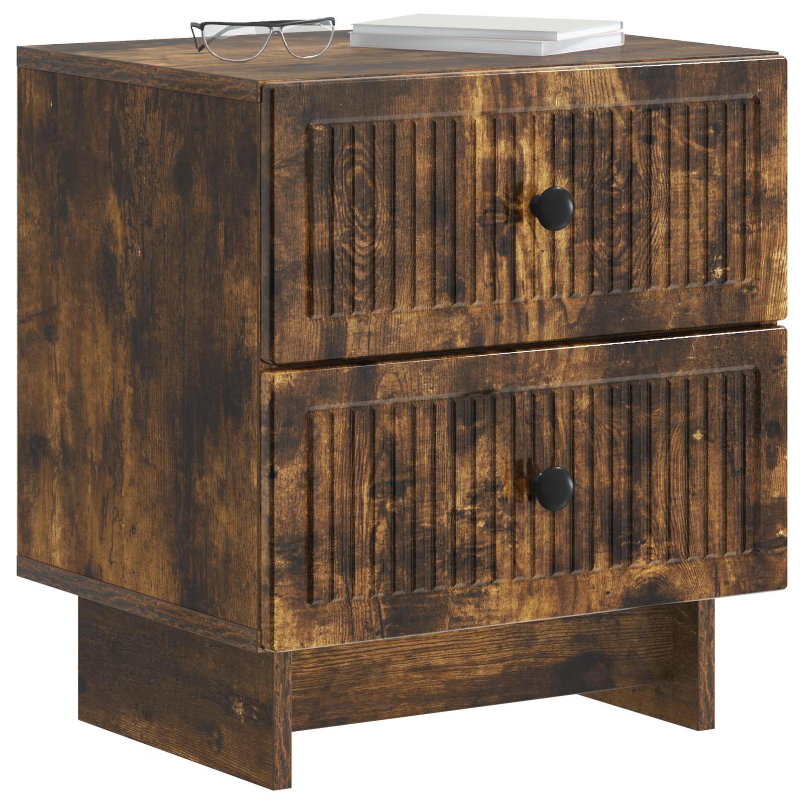 Cabinet de chevet avec tiroir Chêne fumé 43 x 34,5 x 47,5 cm - XIOS