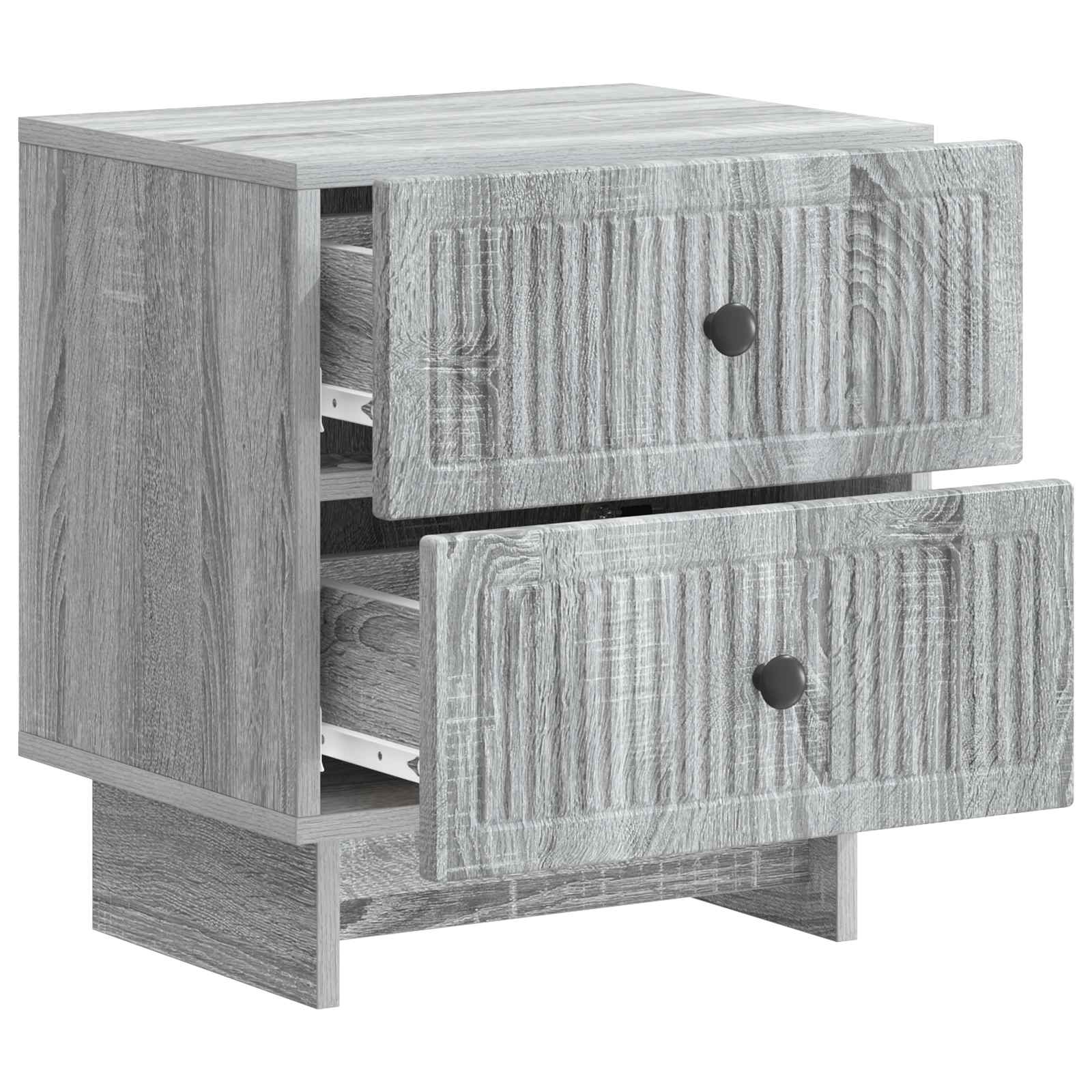 Cabinet de chevet 2 pcs Sonoma gris 43 x 34,5 x 47,5 cm - XIOS