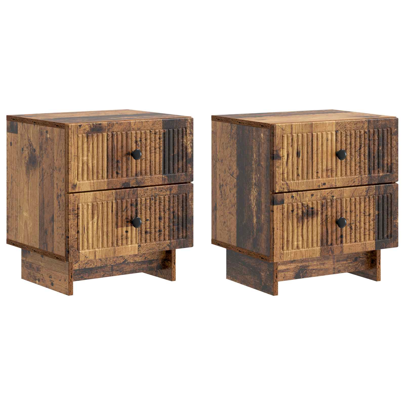 Cabinet de chevet 2 pcs Bois ancien 43 x 34,5 x 47,5 cm - XIOS