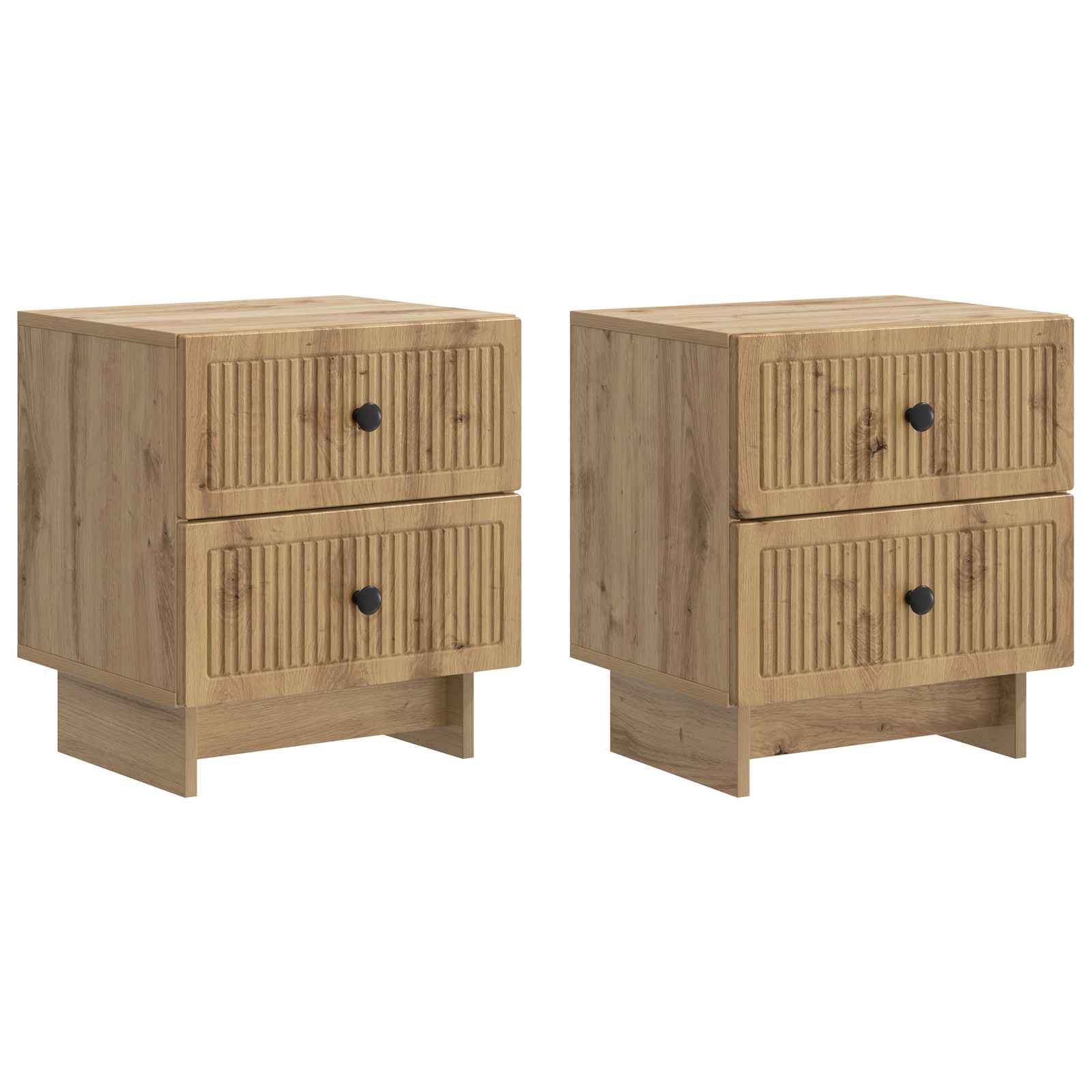 Cabinet de chevet 2 pcs Chêne artisanal 43 x 34,5 x 47,5 cm - XIOS