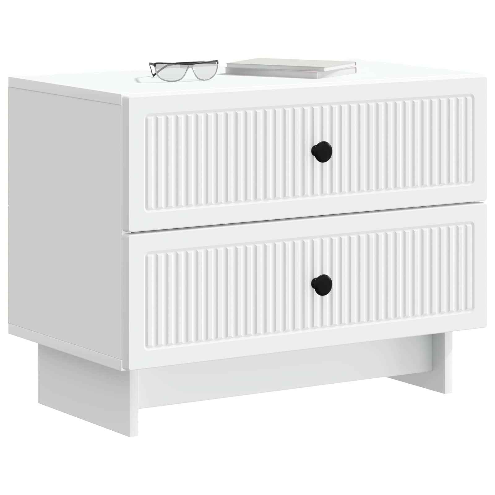 Cabinet de chevet Blanc 62 x 34,5 x 47,5 cm Bois d'ingénierie - XIOS