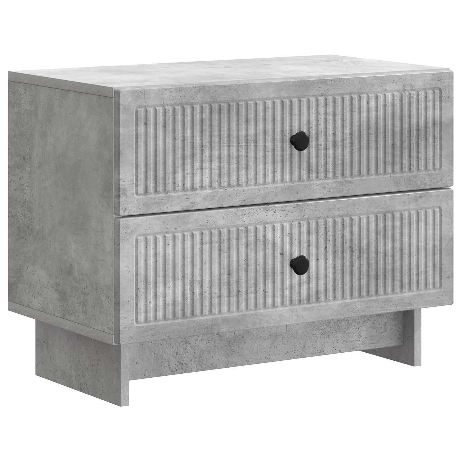 Cabinet de chevet avec tiroir Gris béton 62 x 34,5 x 47,5 cm - XIOS