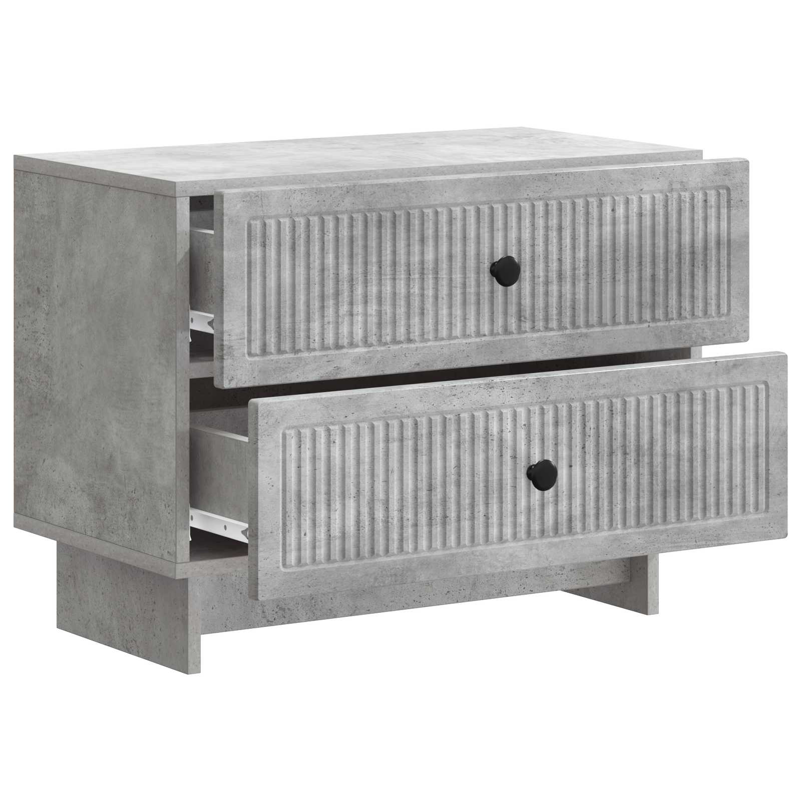 Cabinet de chevet avec tiroir Gris béton 62 x 34,5 x 47,5 cm - XIOS