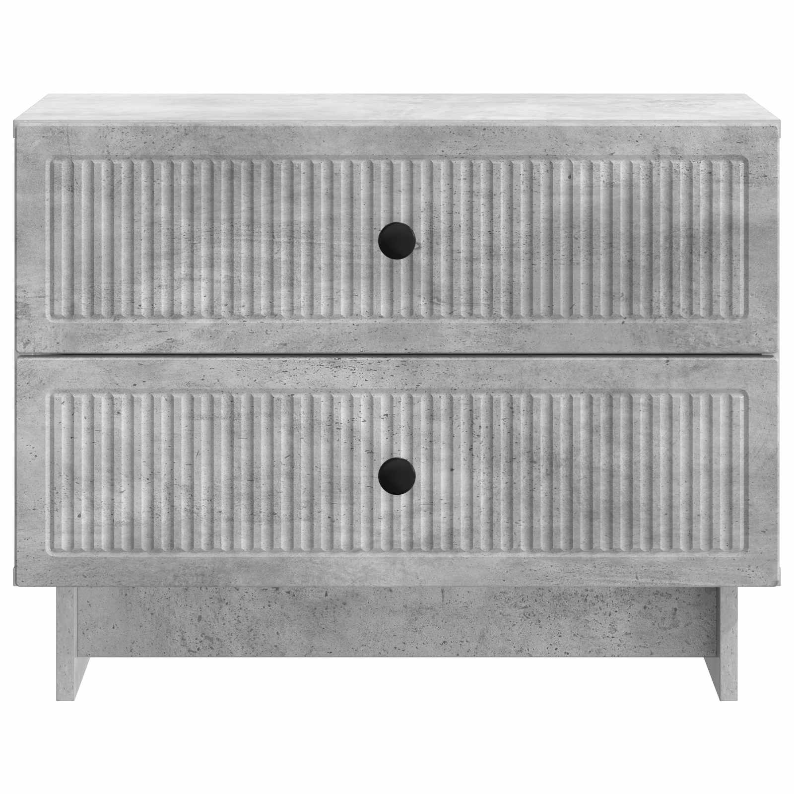 Cabinet de chevet avec tiroir Gris béton 62 x 34,5 x 47,5 cm - XIOS