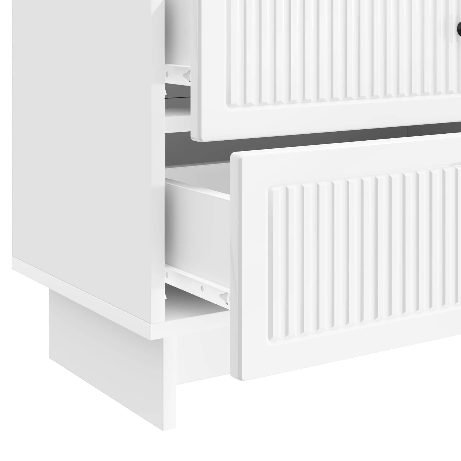 Cabinet de chevet Blanc brillant 62 x 34,5 x 47,5 cm - XIOS