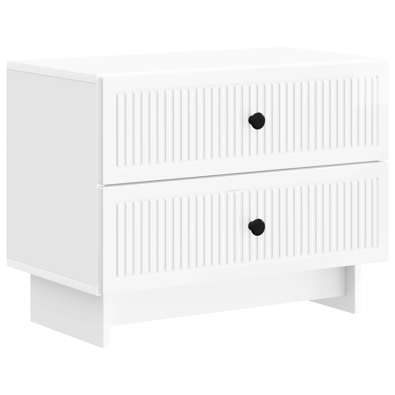 Cabinet de chevet Blanc brillant 62 x 34,5 x 47,5 cm - XIOS