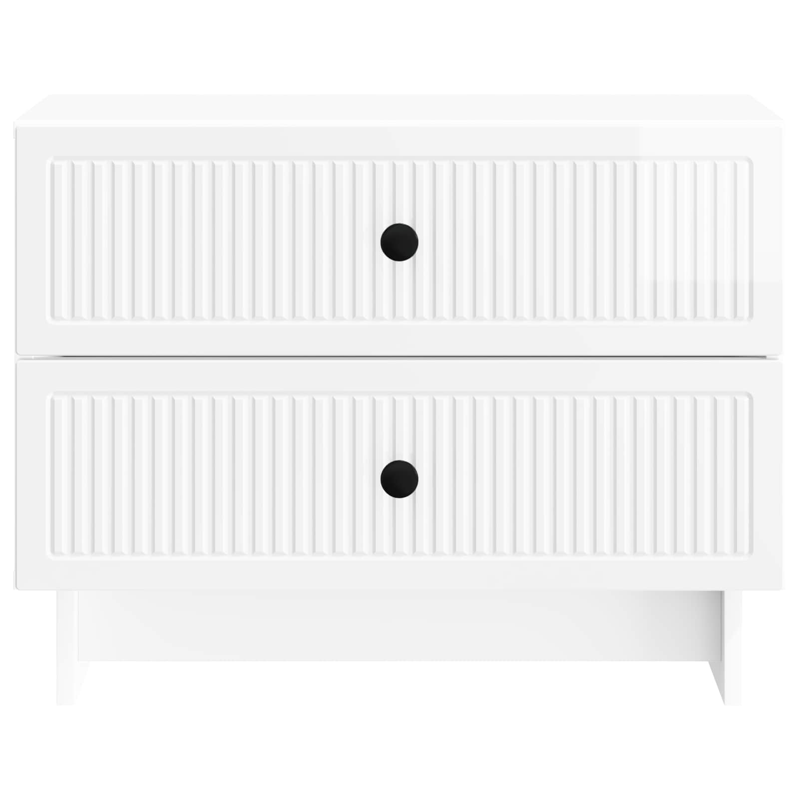 Cabinet de chevet Blanc brillant 62 x 34,5 x 47,5 cm - XIOS