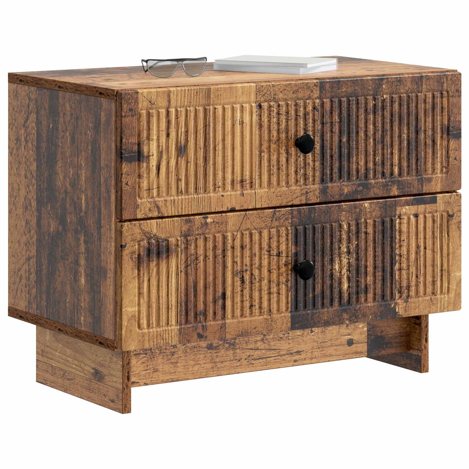 Cabinet de chevet avec tiroir Bois ancien 62 x 34,5 x 47,5 cm - XIOS