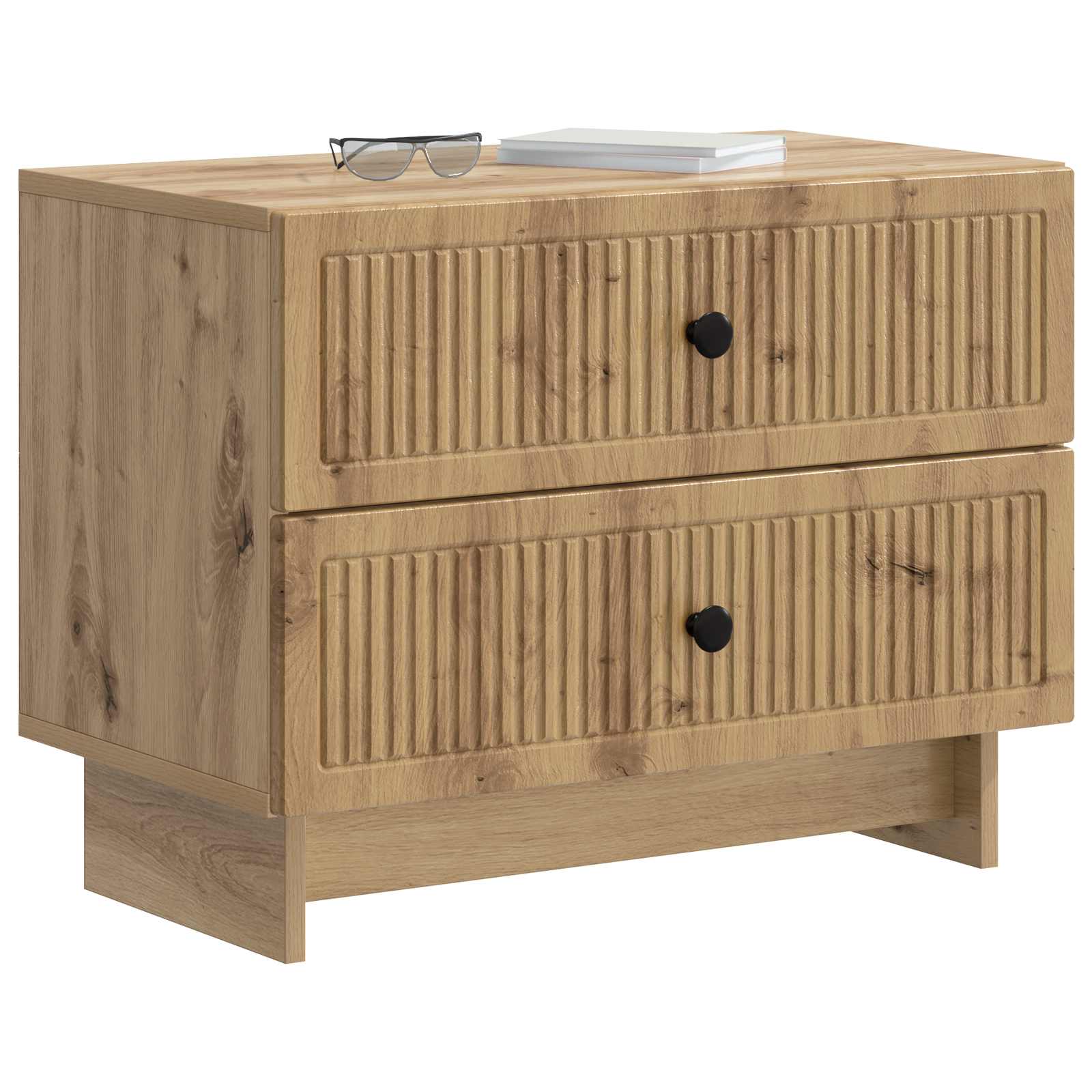 Cabinet de chevet Chêne artisanal 62 x 34,5 x 47,5 cm - XIOS