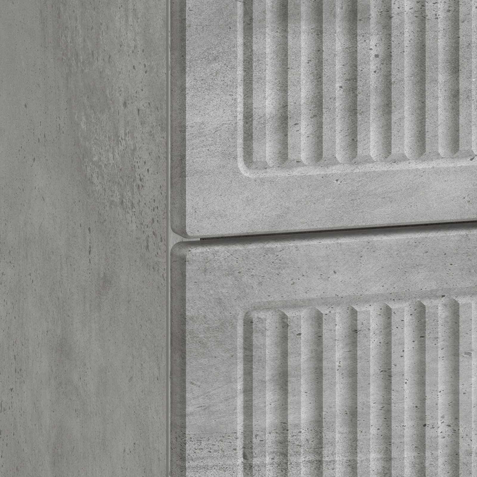 Cabinet de chevet avec tiroir Gris béton 43 x 41 x 66,5 cm - XIOS