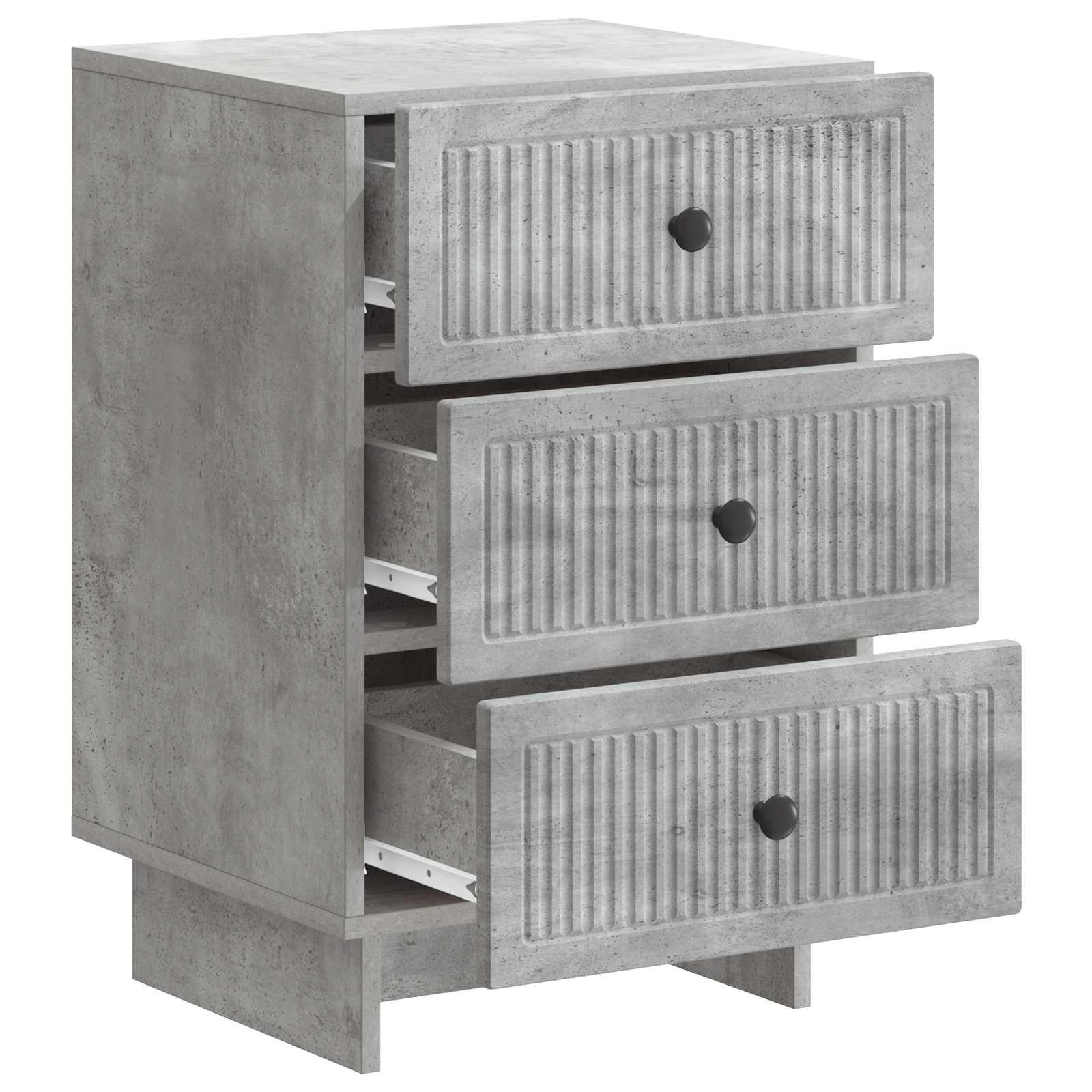 Cabinet de chevet avec tiroir Gris béton 43 x 41 x 66,5 cm - XIOS