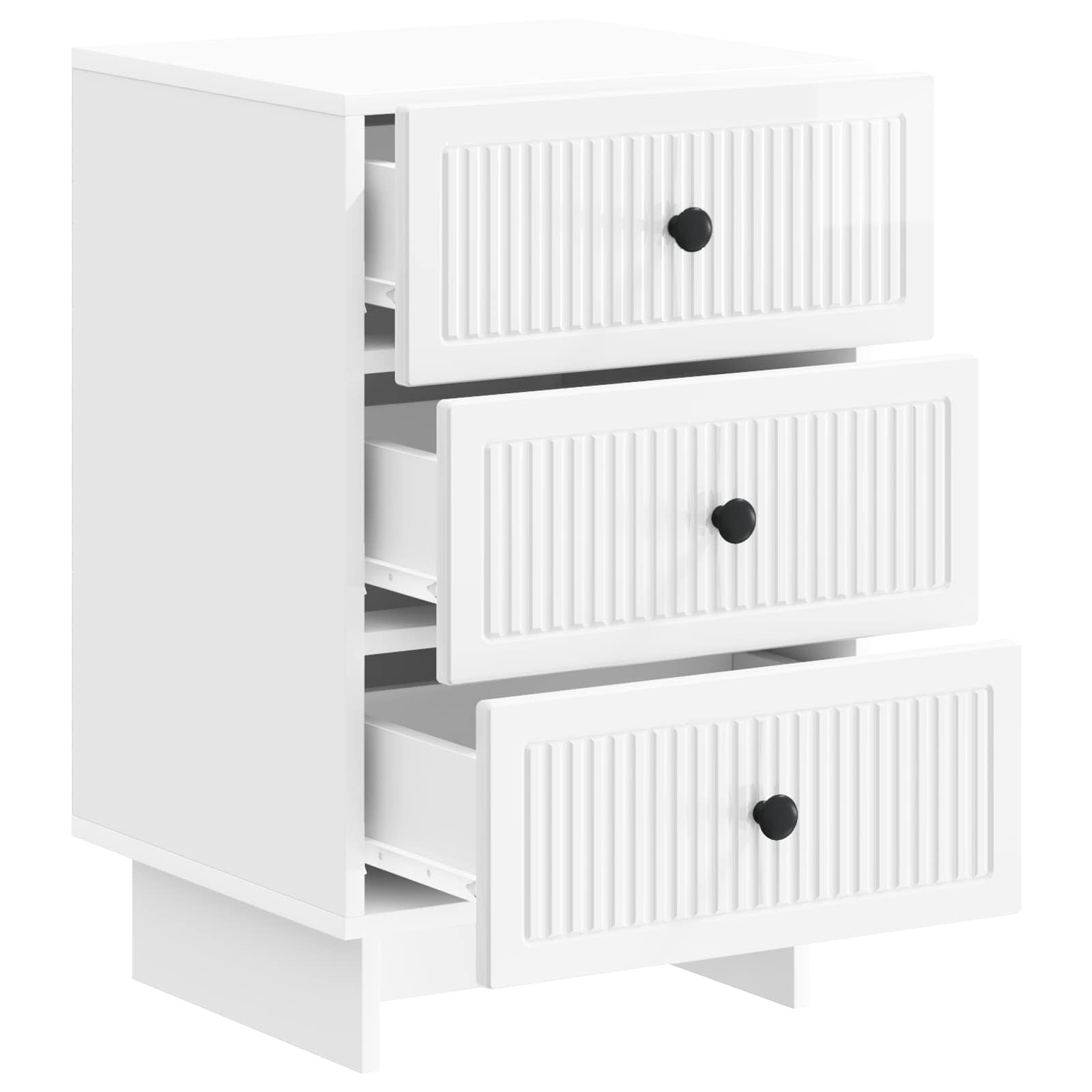 Cabinet de chevet avec tiroir Blanc brillant 43 x 41 x 66,5 cm - XIOS
