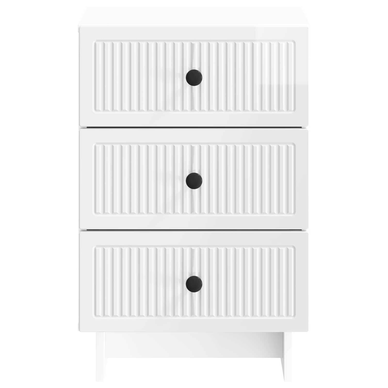 Cabinet de chevet avec tiroir Blanc brillant 43 x 41 x 66,5 cm - XIOS