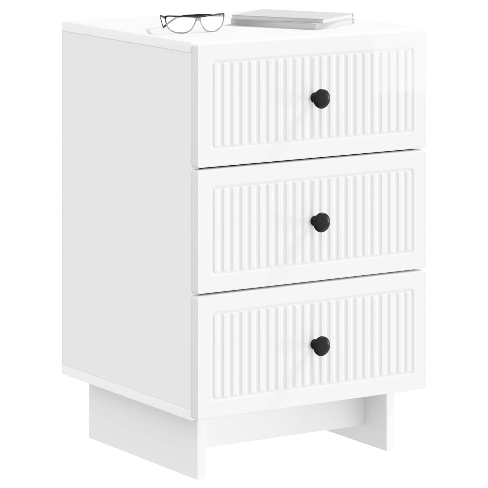 Cabinet de chevet avec tiroir Blanc brillant 43 x 41 x 66,5 cm - XIOS