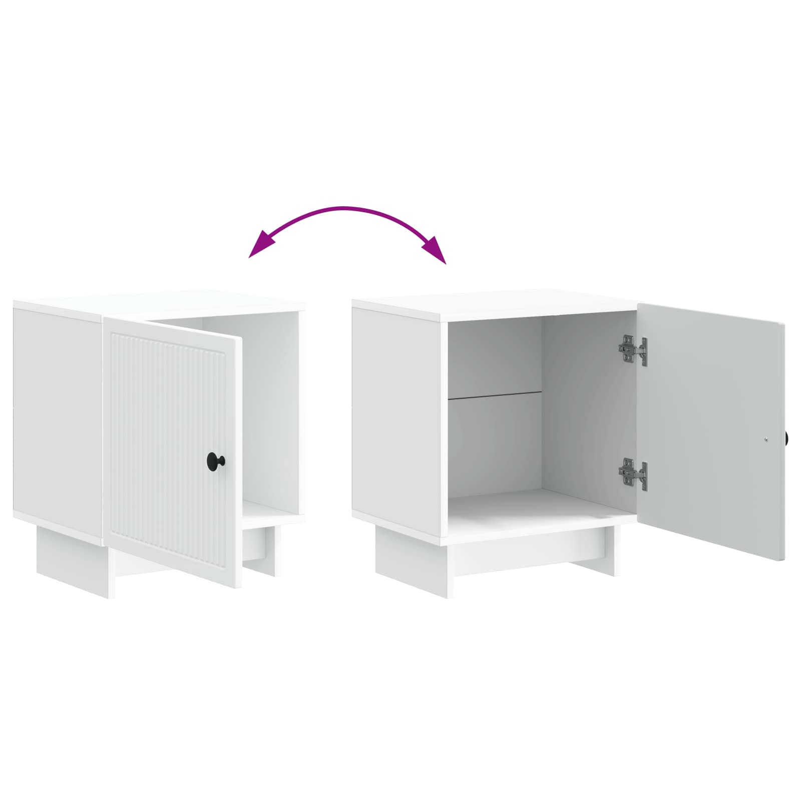 Cabinet de chevet 2 pcs Blanc 43 x 34,5 x 50 cm - XIOS
