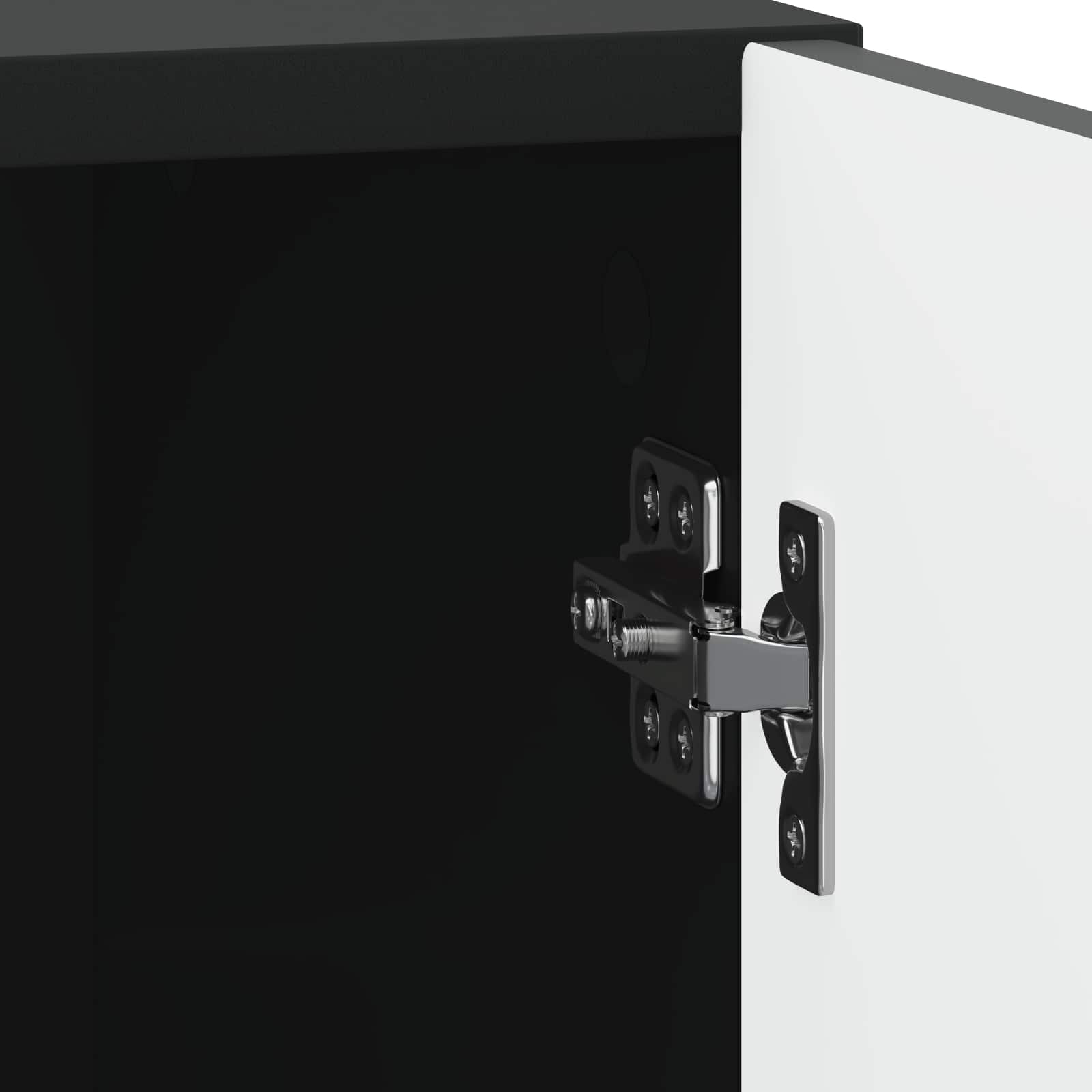 Cabinet de chevet Noir 43 x 34,5 x 50 cm Bois d'ingénierie - XIOS