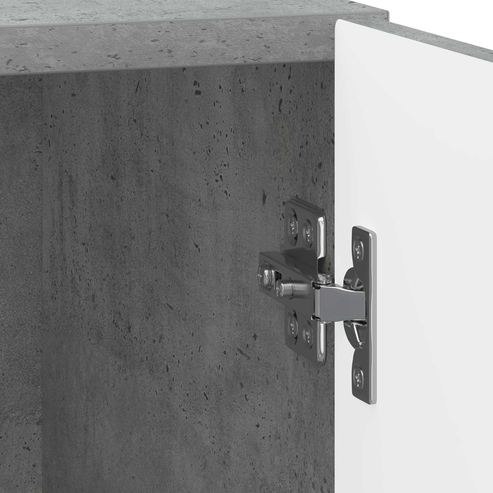 Cabinet de chevet 2 pcs Gris béton 43 x 34,5 x 50 cm - XIOS
