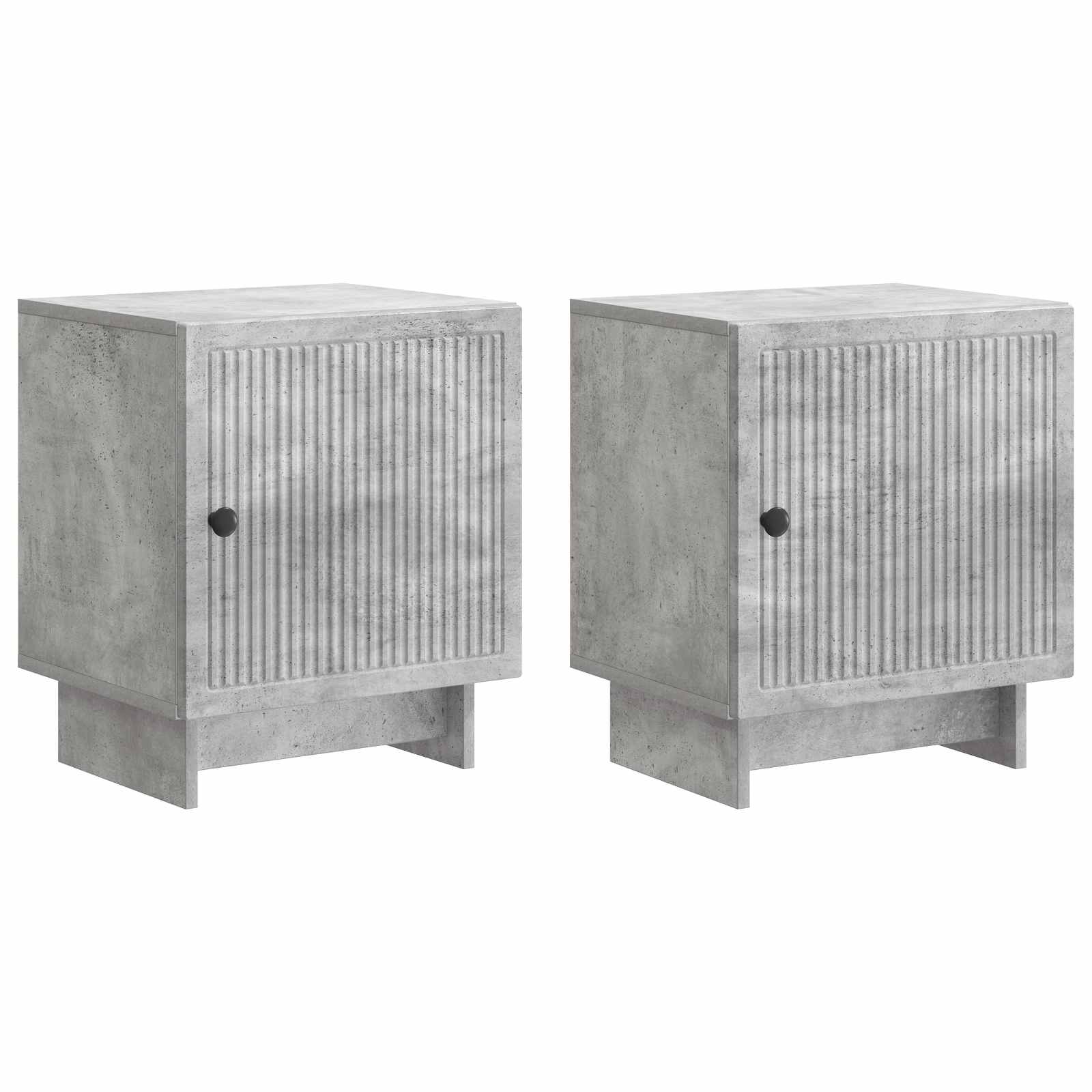 Cabinet de chevet 2 pcs Gris béton 43 x 34,5 x 50 cm - XIOS