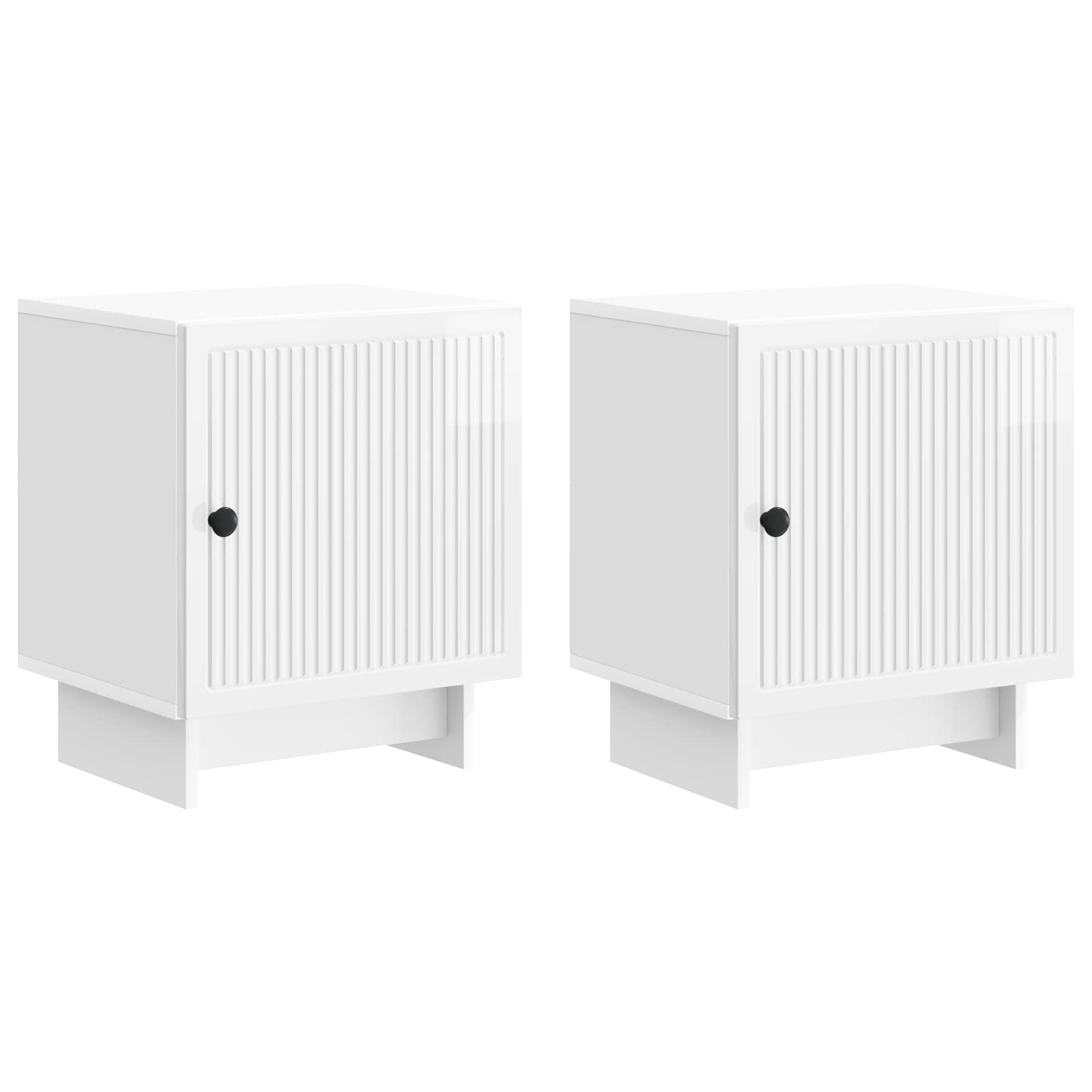 Cabinet de chevet 2 pcs Blanc brillant 43 x 34,5 x 50 cm - XIOS