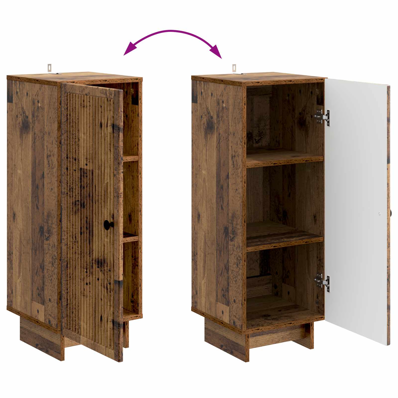 Armoire Bois ancien 33 x 34,5 x 90 cm Bois d’ingénierie - XIOS