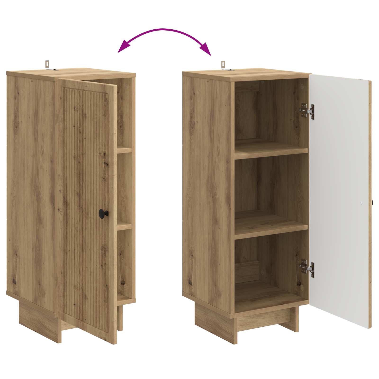 Armoire Chêne Artisanal 33 x 34,5 x 90 cm Bois d’ingénierie - XIOS