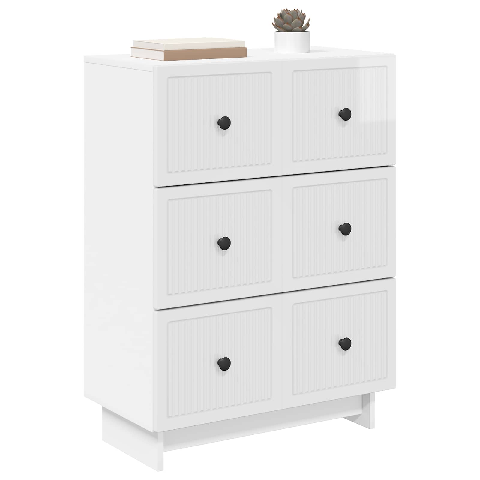 Armoire à tiroirs Blanc brillant 66 x 34,5 x 90 cm - XIOS