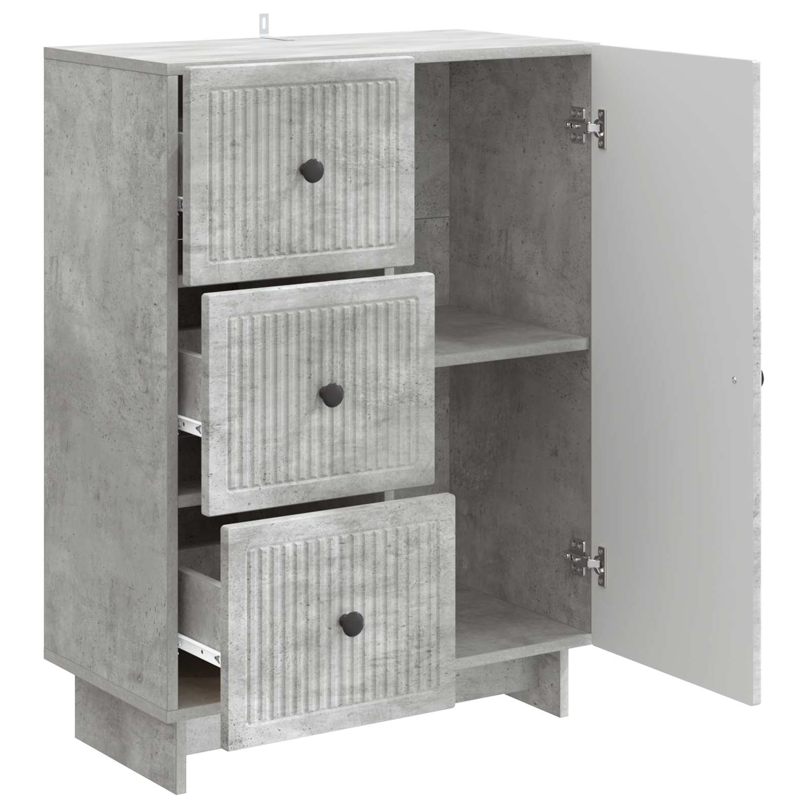 Buffet Gris béton 66 x 34,5 x 90 cm Bois d'ingénierie - XIOS