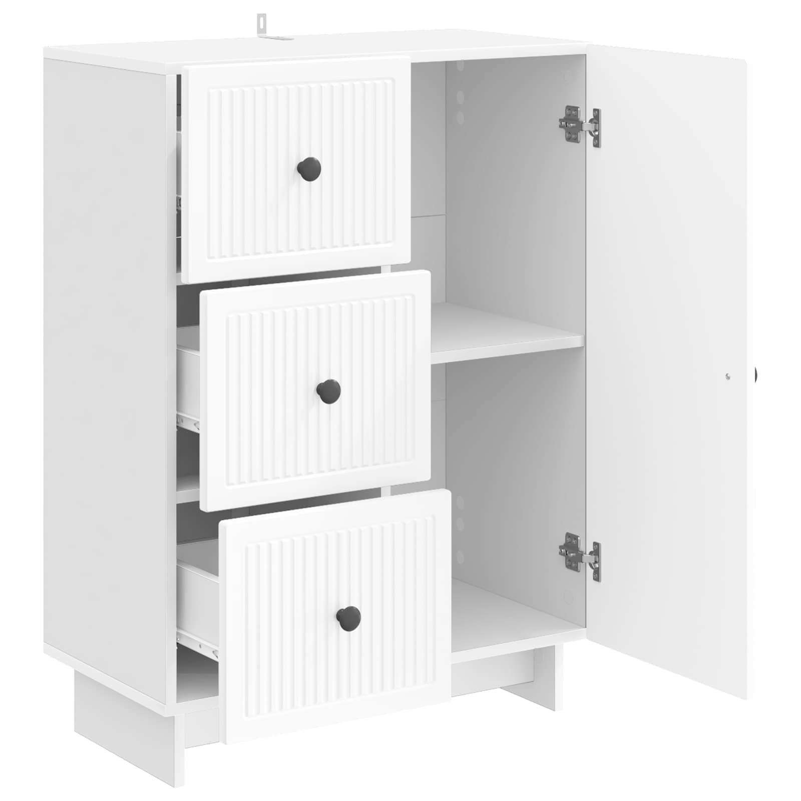 Buffet Blanc brillant 66 x 34,5 x 90 cm Bois d'ingénierie - XIOS
