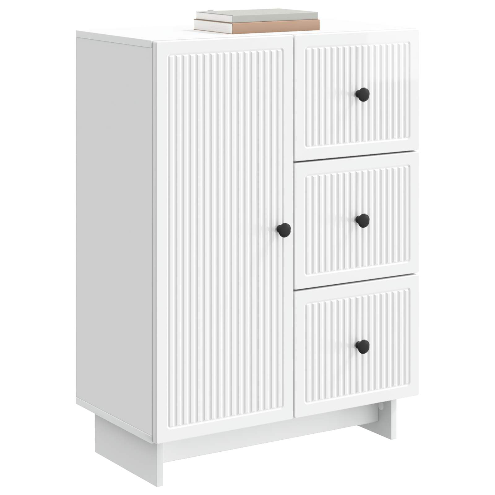 Buffet Blanc brillant 66 x 34,5 x 90 cm Bois d'ingénierie - XIOS