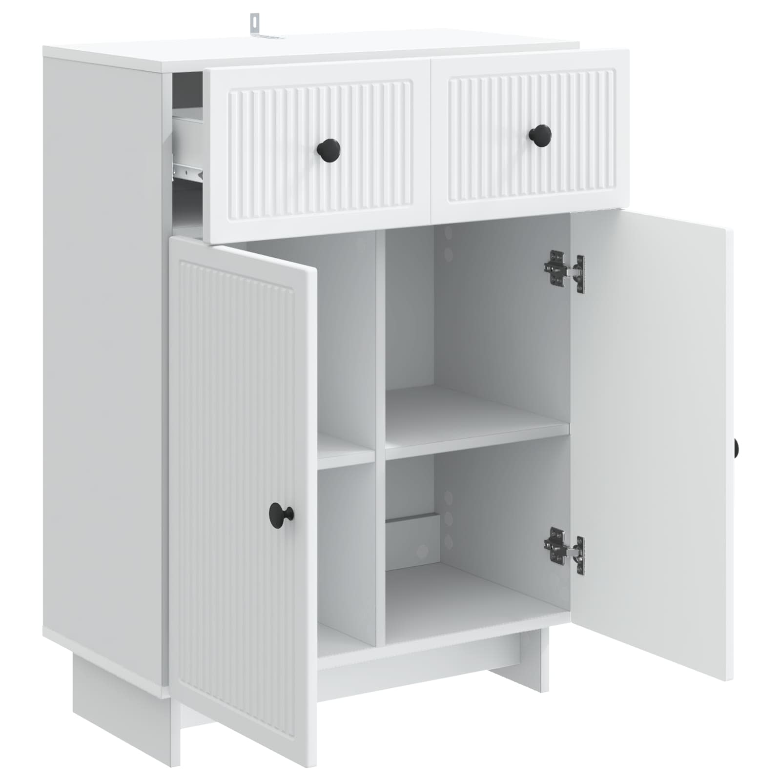 Buffet avec tiroir Blanc 66 x 34,5 x 90 cm Bois d'ingénierie - XIOS
