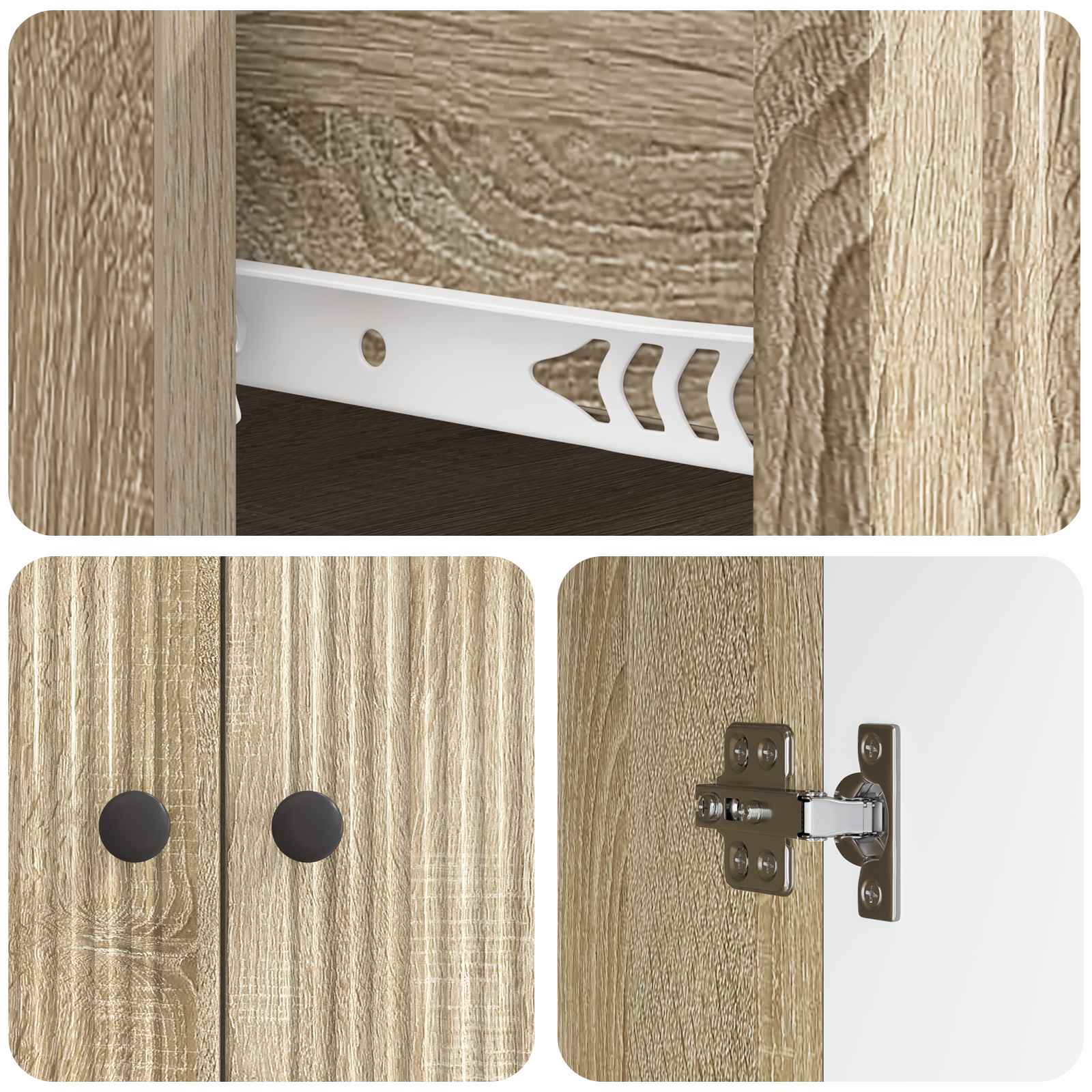 Buffet Chêne Sonoma 66 x 34,5 x 90 cm Bois d'ingénierie - XIOS