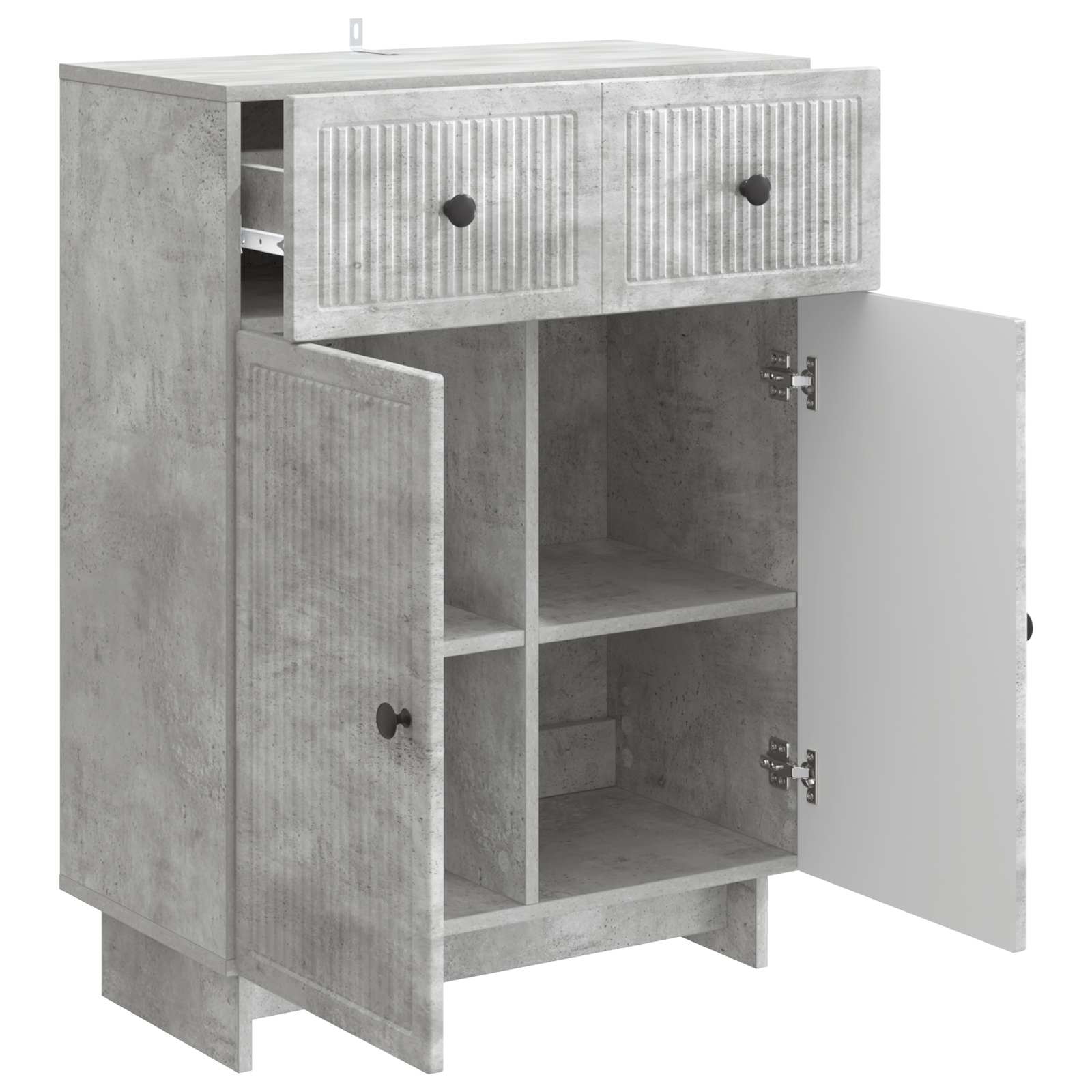 Buffet Gris béton 66 x 34,5 x 90 cm Bois d'ingénierie - XIOS