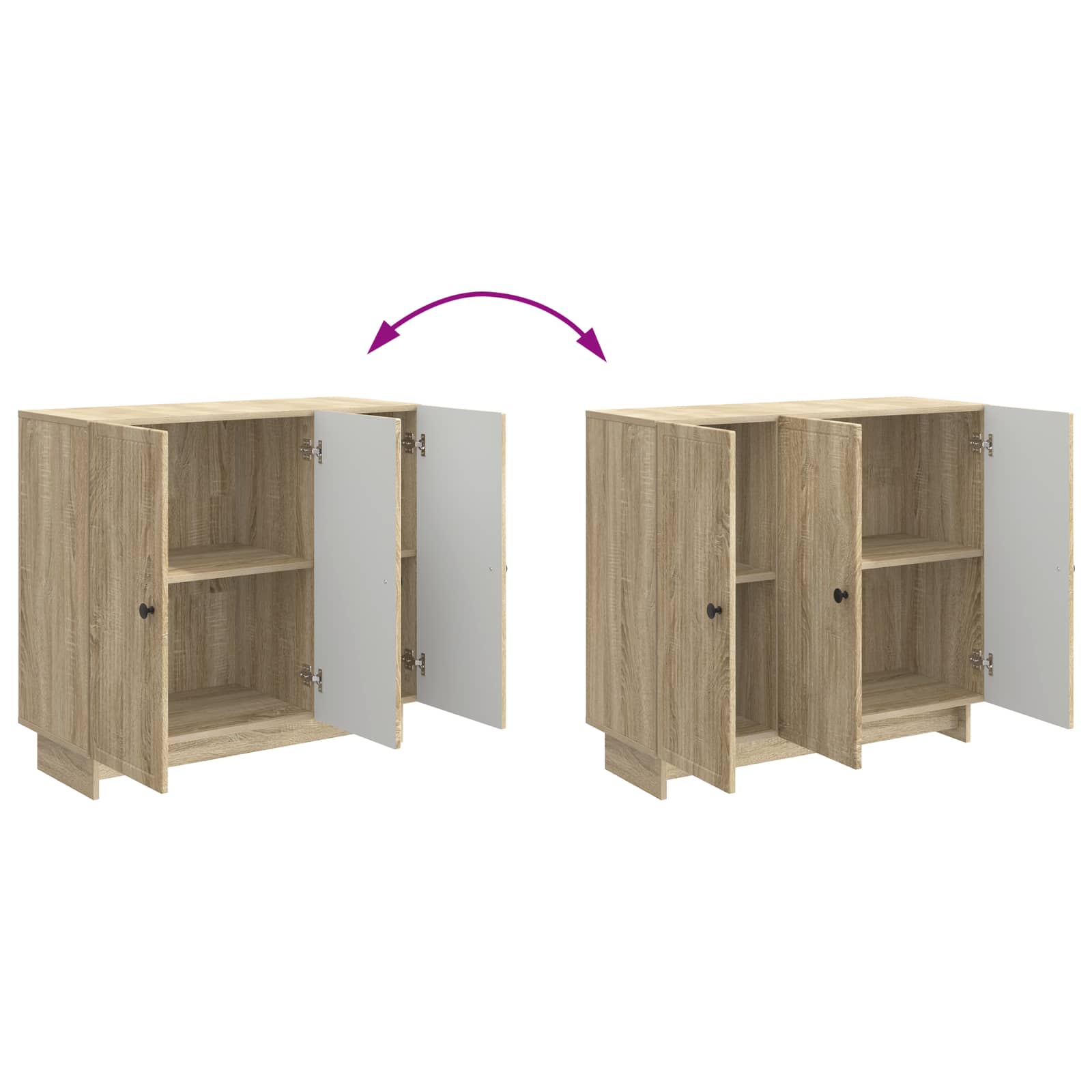 Buffet Chêne Sonoma 89 x 34,5 x 80 cm Bois d'ingénierie - XIOS