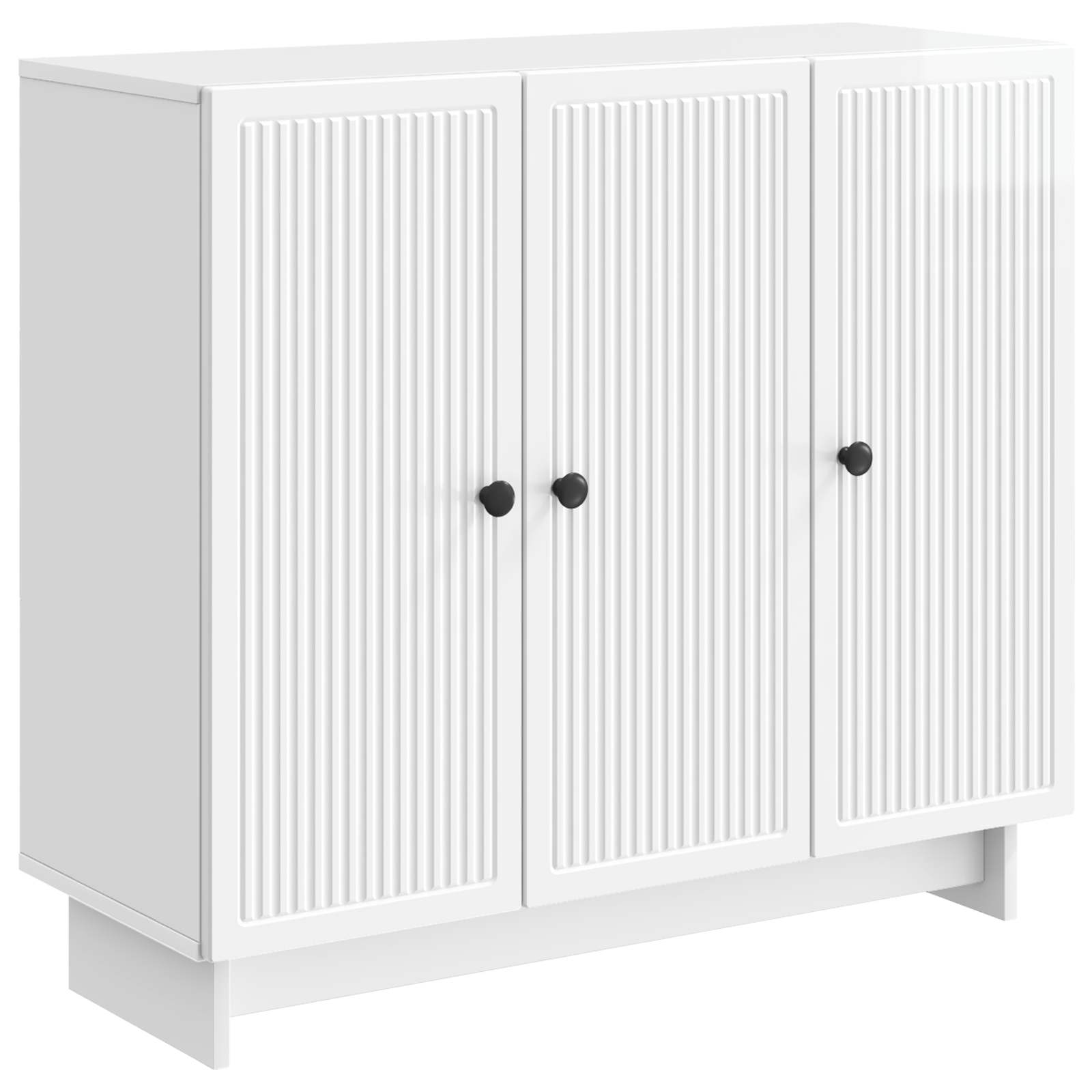 Buffet Blanc brillant 89 x 34,5 x 80 cm Bois d'ingénierie - XIOS
