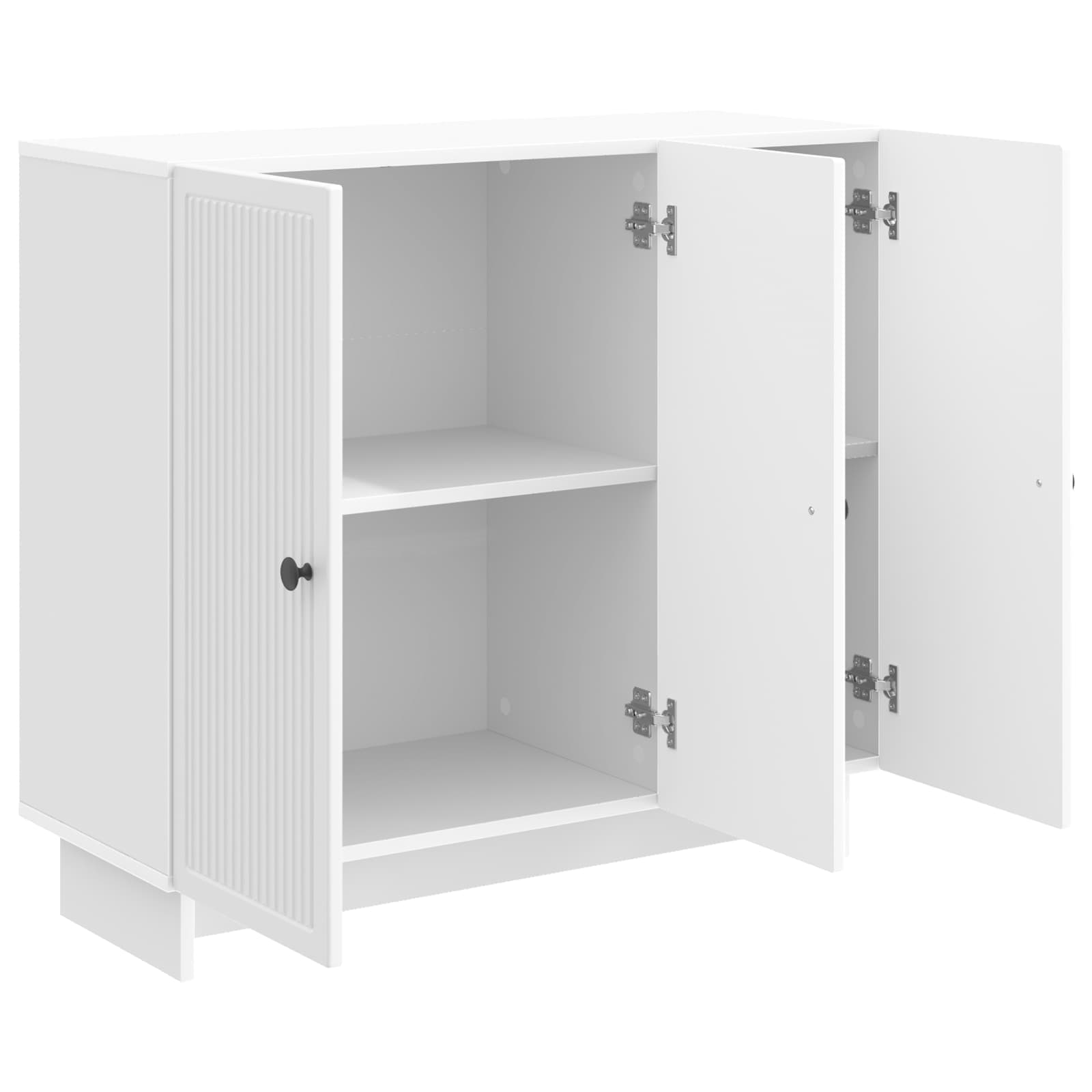 Buffet Blanc brillant 89 x 34,5 x 80 cm Bois d'ingénierie - XIOS
