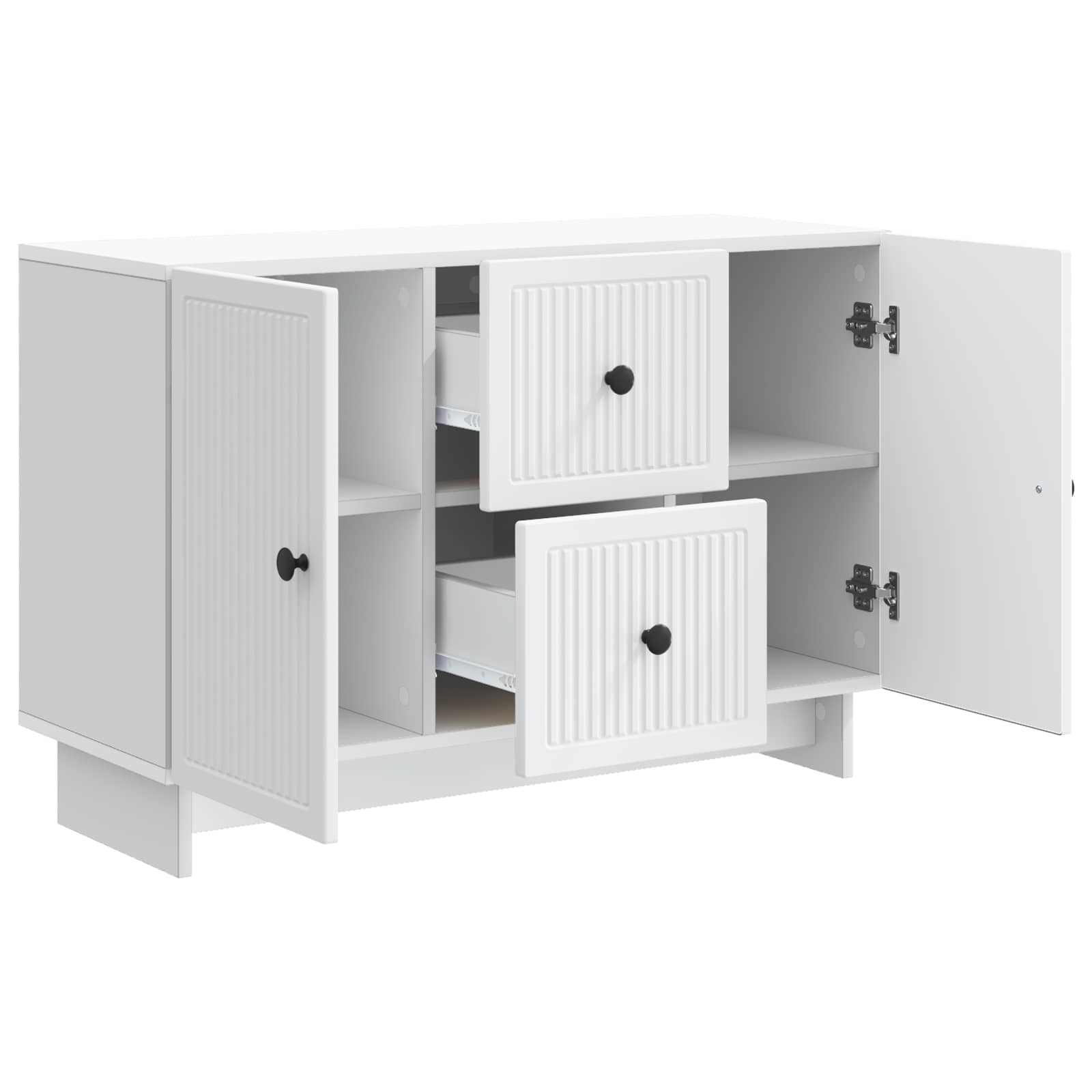 Buffet avec tiroir Blanc 89 x 34,5 x 60 cm Bois d'ingénierie - XIOS