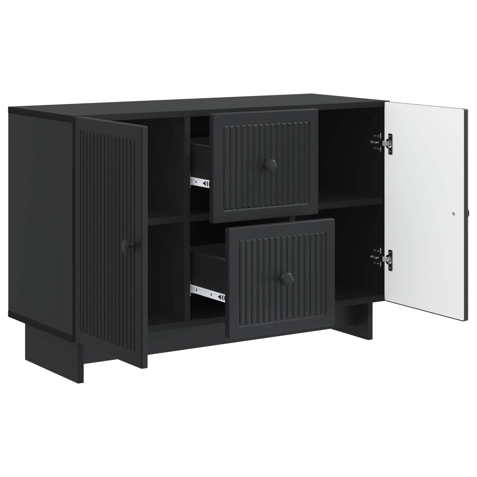 Buffet avec tiroir Noir 89 x 34,5 x 60 cm Bois d'ingénierie - XIOS