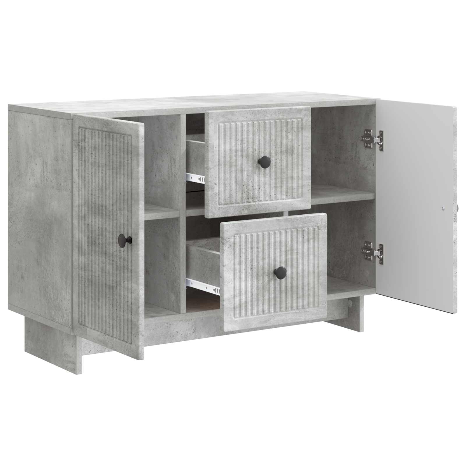 Buffet Gris béton 89 x 34,5 x 60 cm Bois d'ingénierie - XIOS