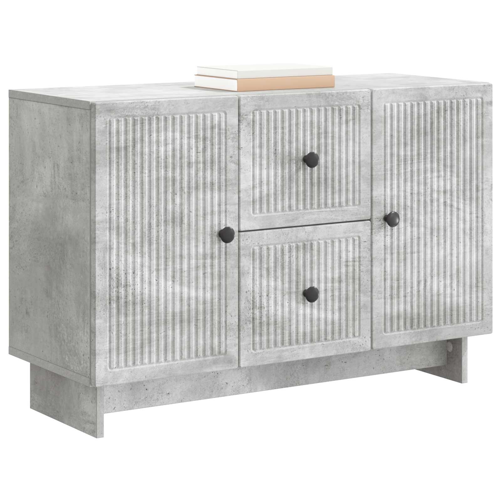 Buffet Gris béton 89 x 34,5 x 60 cm Bois d'ingénierie - XIOS