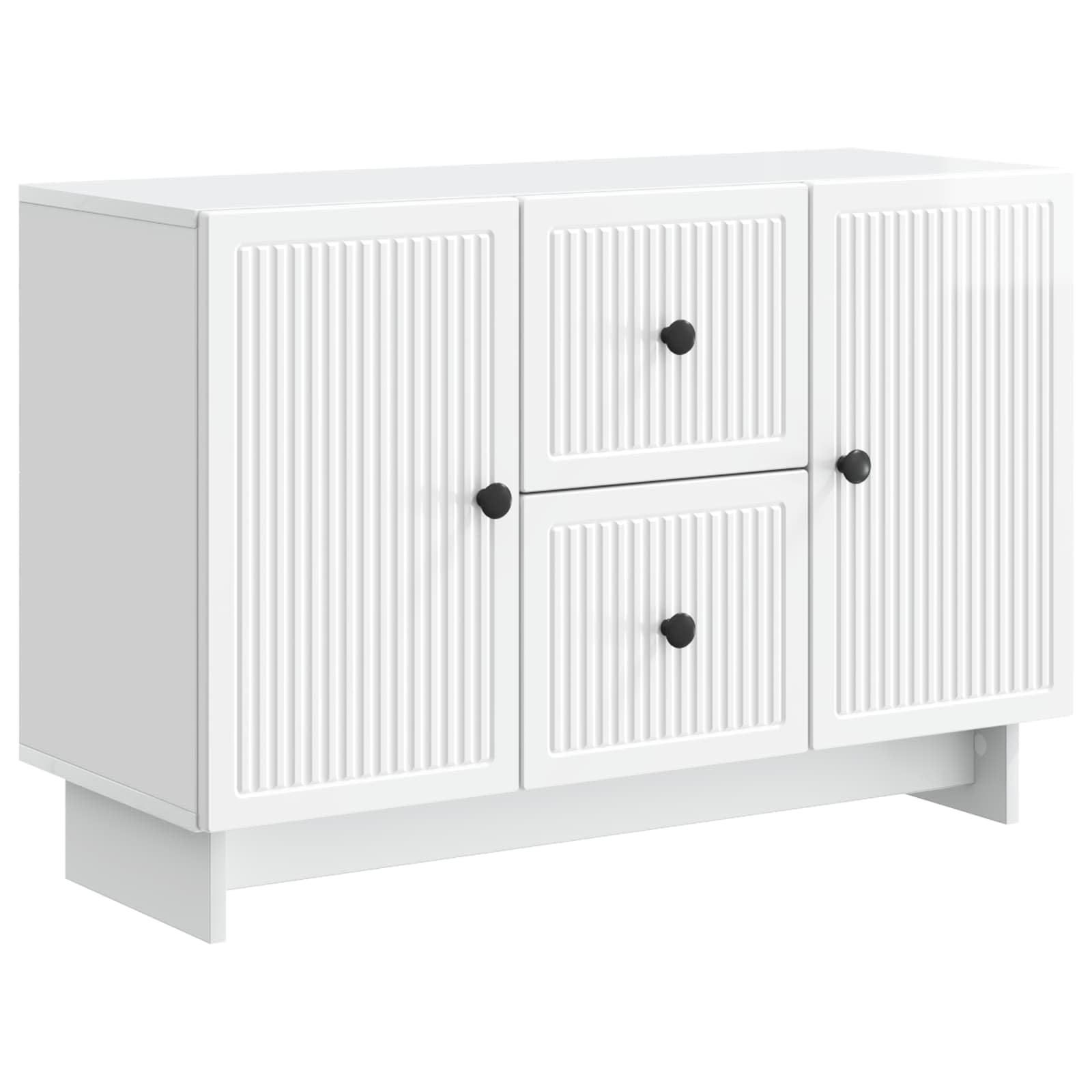 Buffet Blanc brillant 89 x 34,5 x 60 cm Bois d'ingénierie - XIOS