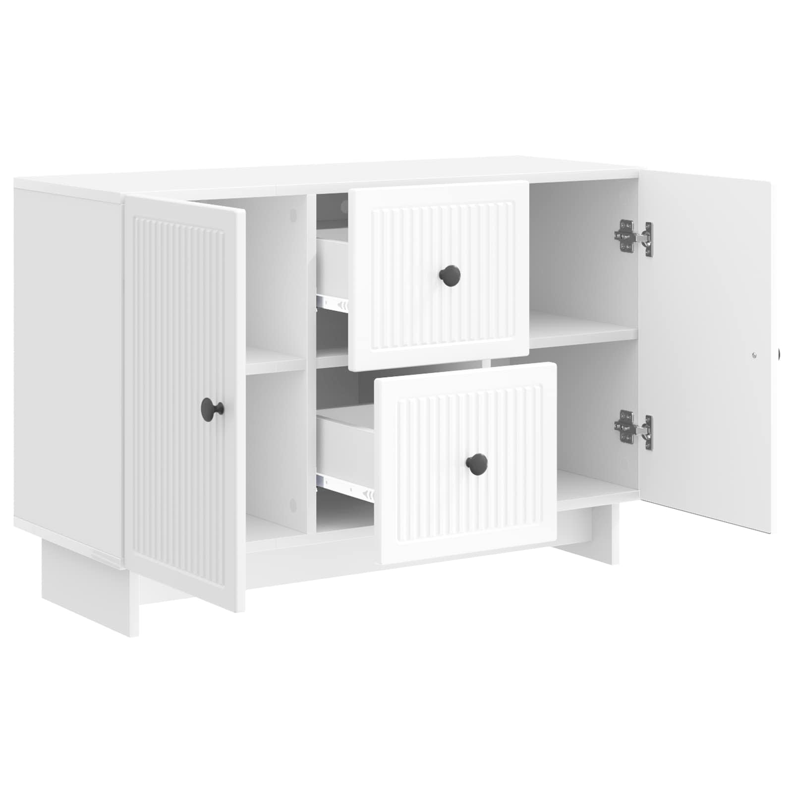 Buffet Blanc brillant 89 x 34,5 x 60 cm Bois d'ingénierie - XIOS