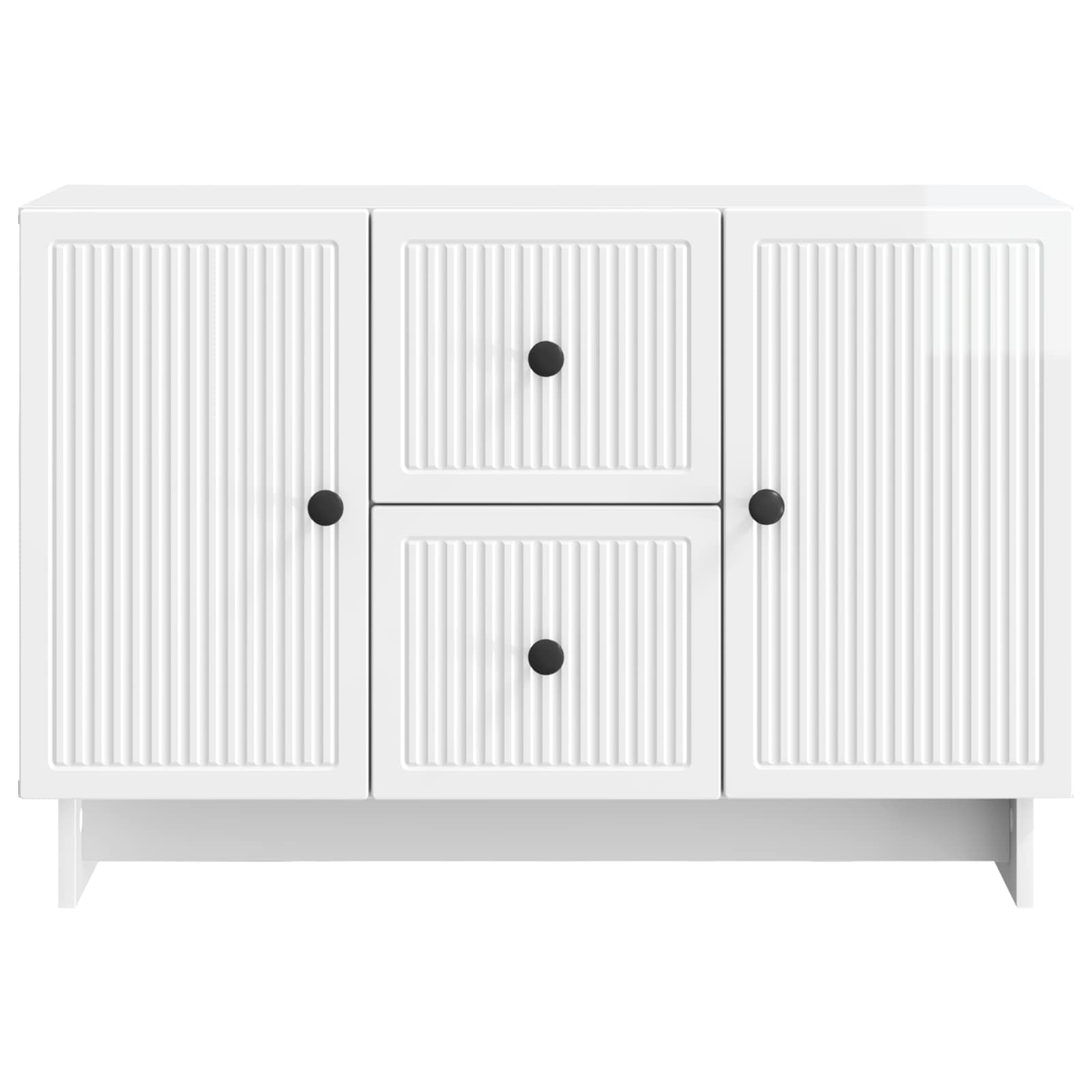 Buffet Blanc brillant 89 x 34,5 x 60 cm Bois d'ingénierie - XIOS