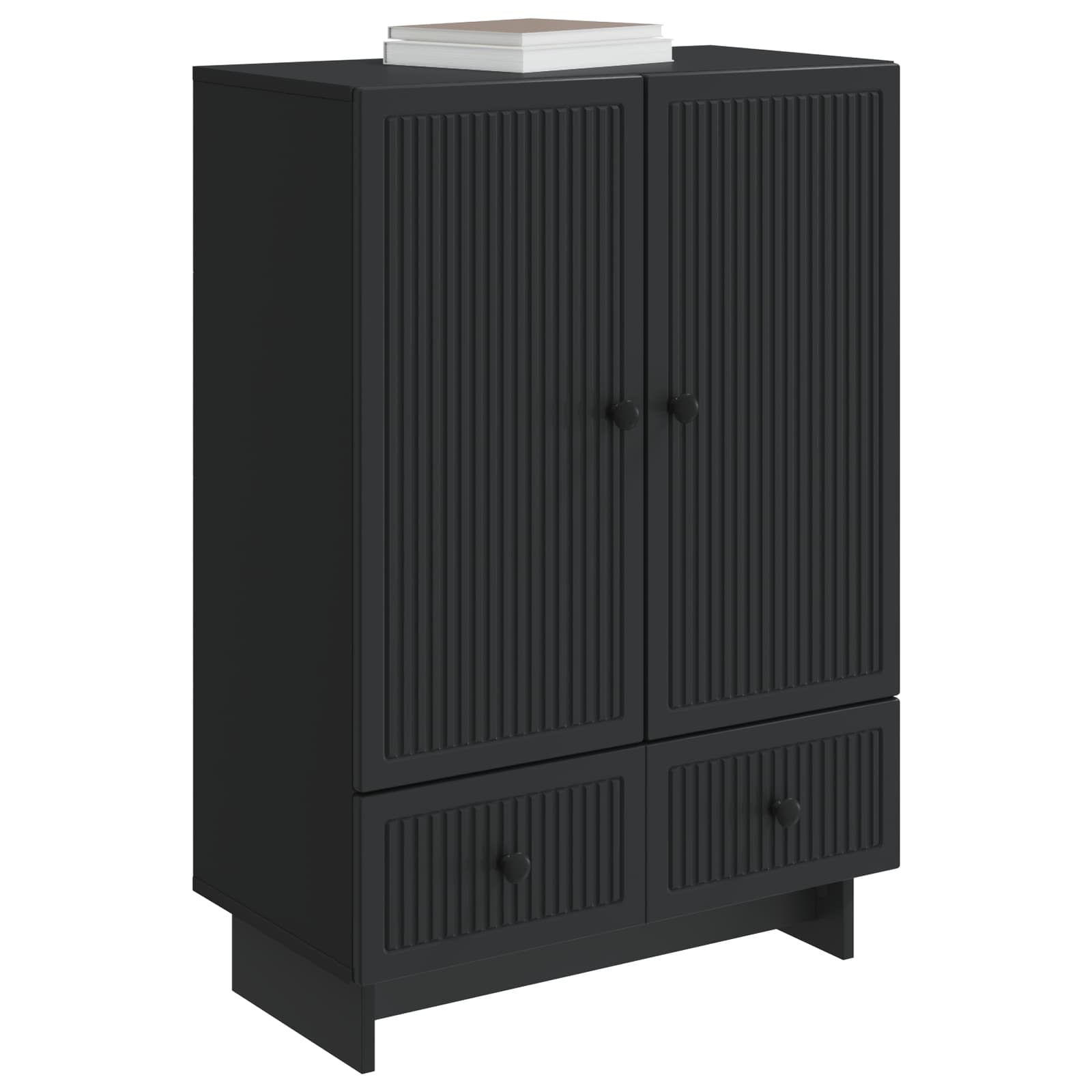 Buffet Noir 66 x 34,5 x 95 cm Bois d’ingénierie - XIOS