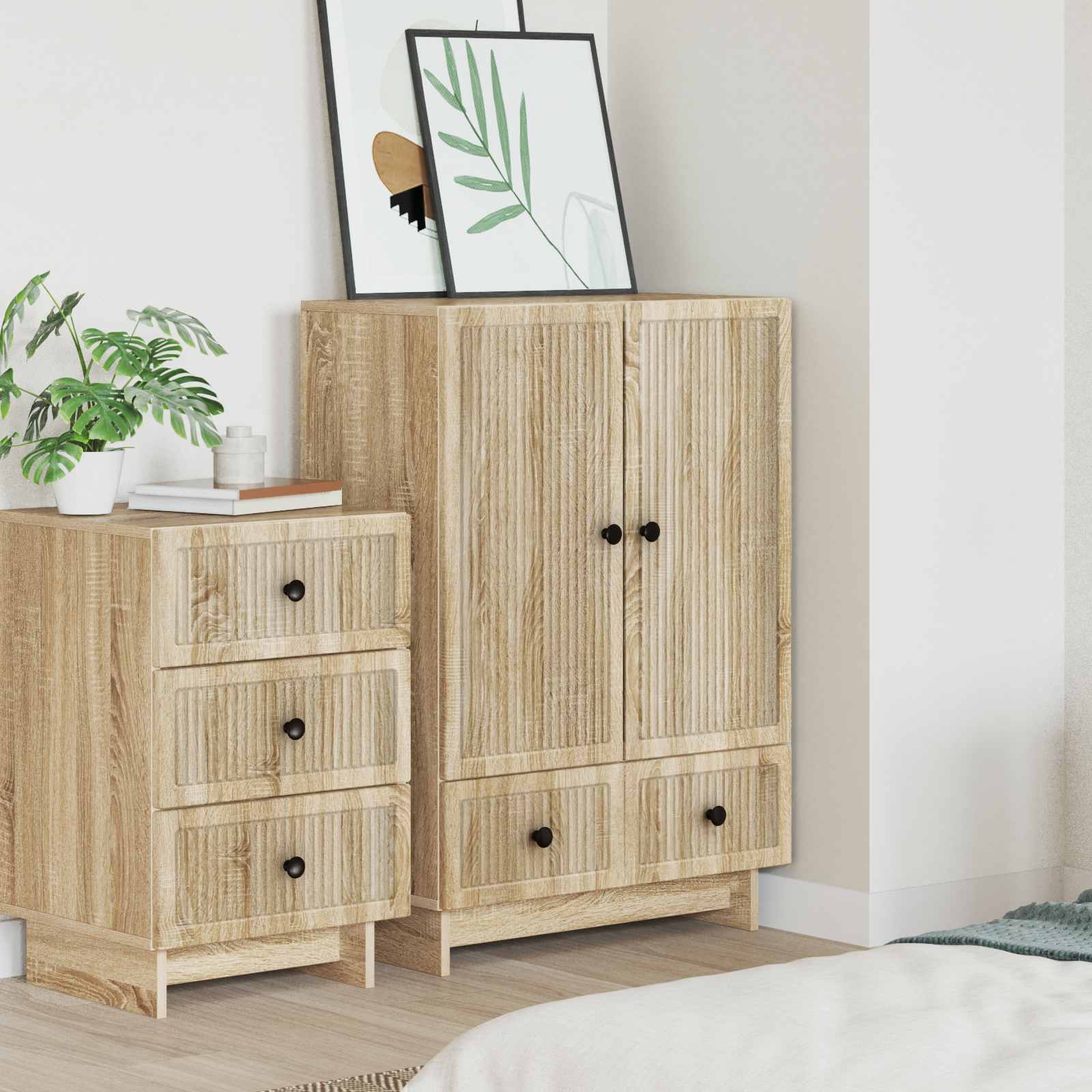 Buffet Chêne Sonoma 66 x 34,5 x 95 cm Bois d’ingénierie - XIOS