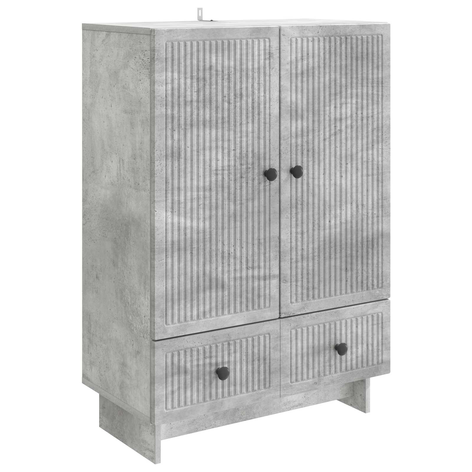 Buffet Gris Béton 66 x 34,5 x 95 cm Bois d’ingénierie - XIOS