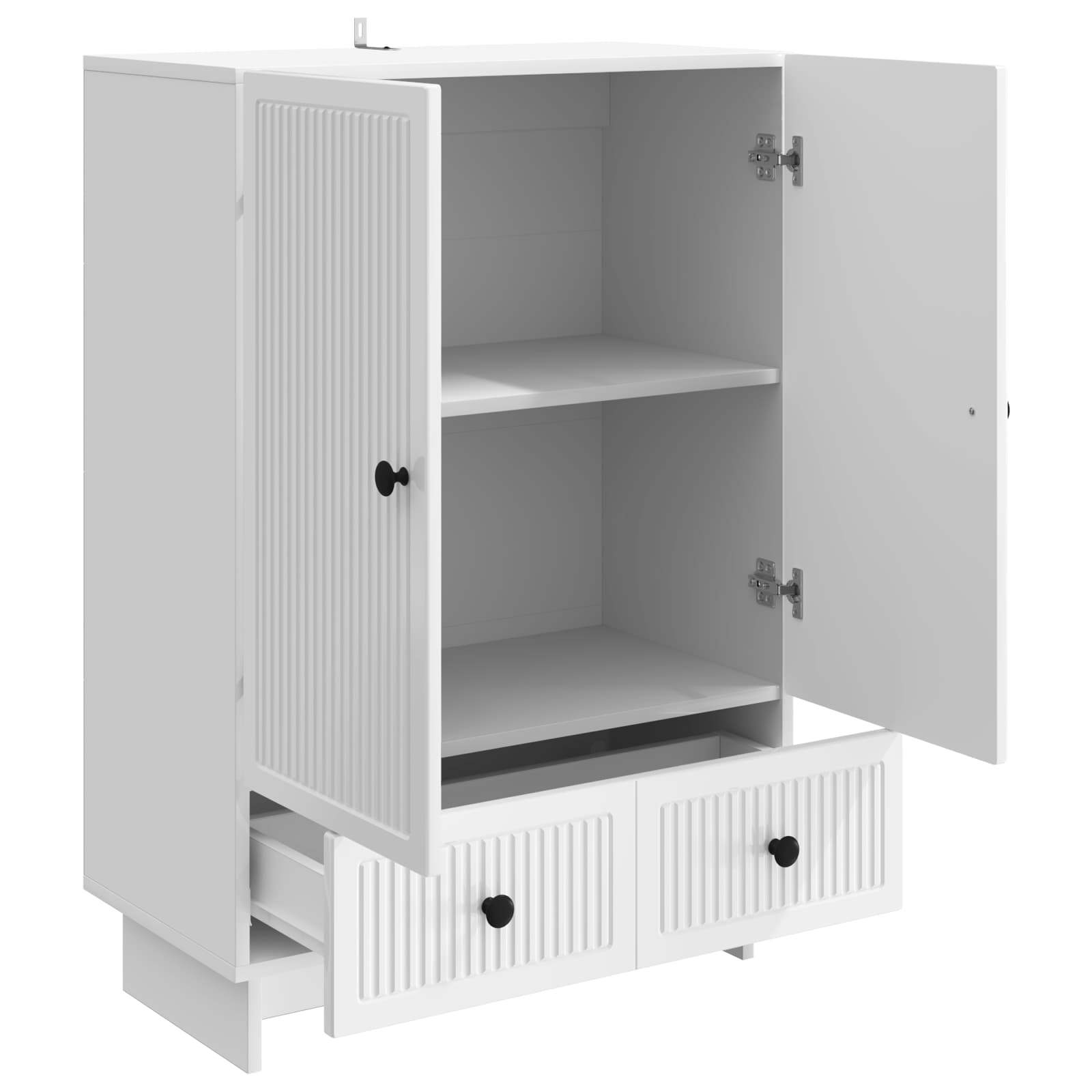 Buffet Blanc Brillant 66 x 34,5 x 95 cm Bois d’ingénierie - XIOS